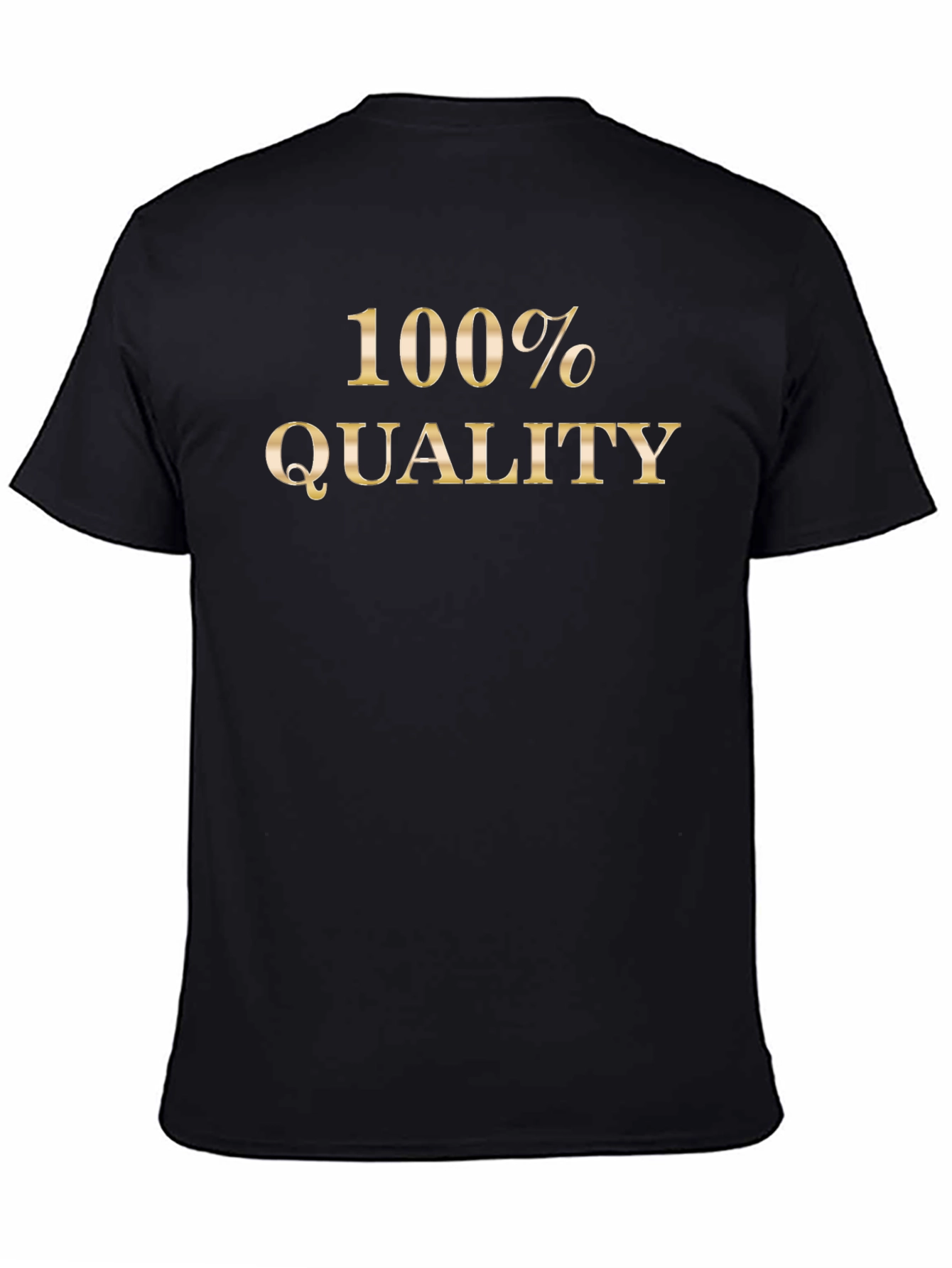 Black 100% Quality Black T-Shirt view 4