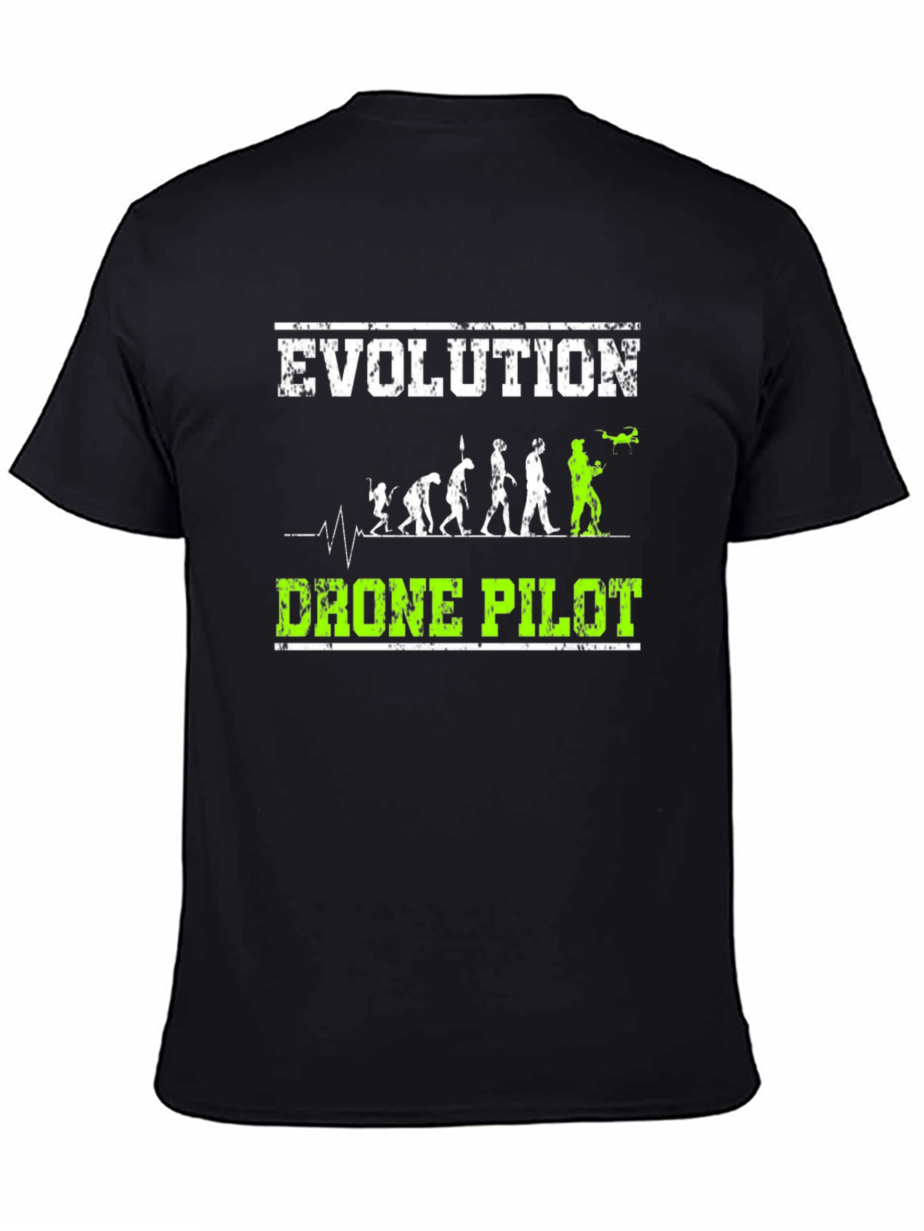 Black Evolution Drone Pilot Black T-Shirt view 4