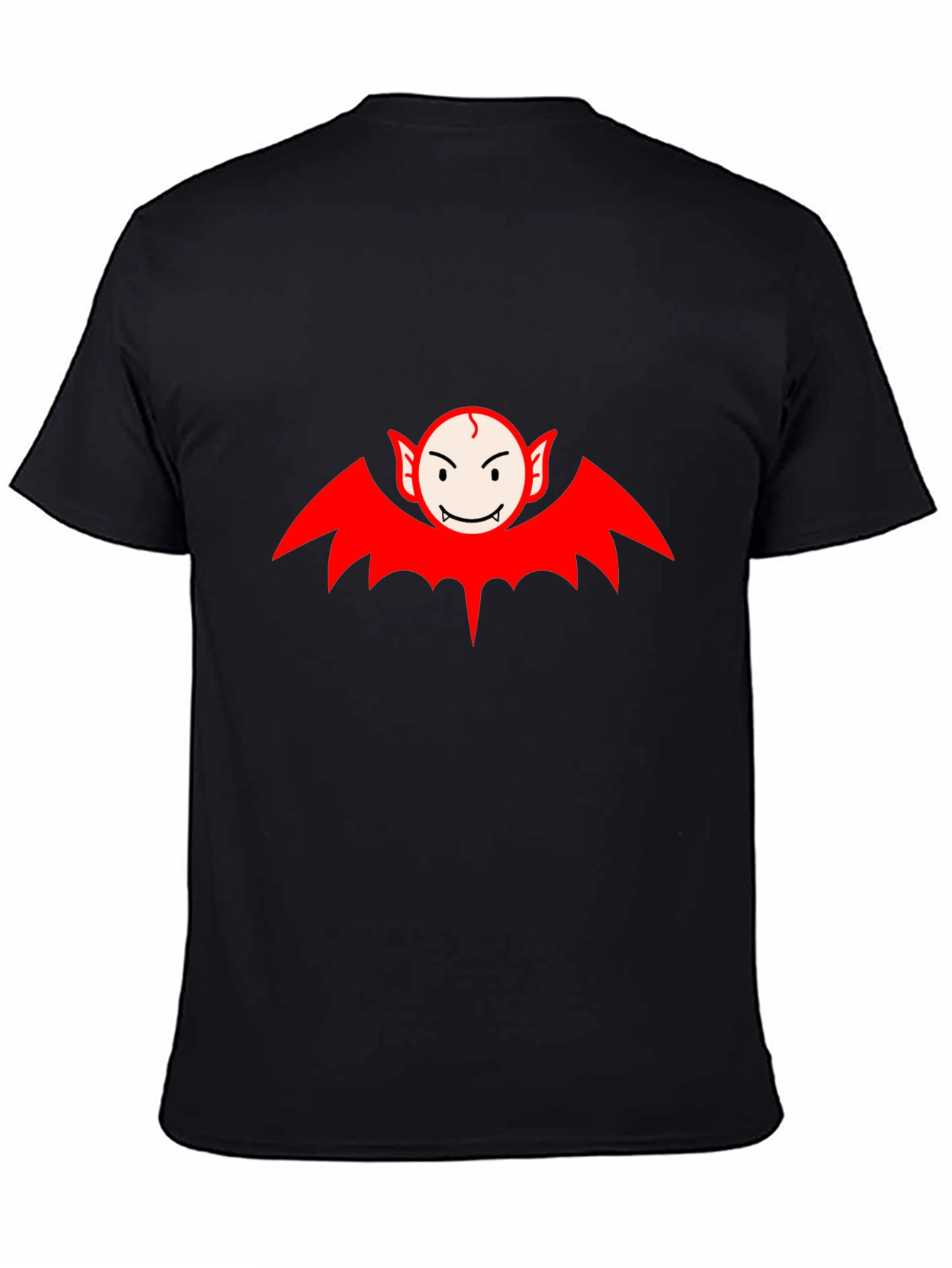 Black Cartoon Vampire T-Shirt - Spooky Fun view 4