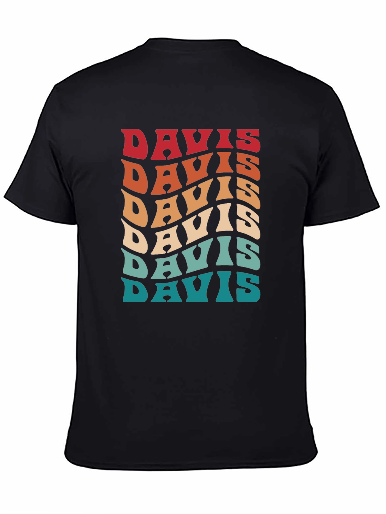Black Retro Davis T-Shirt view 4