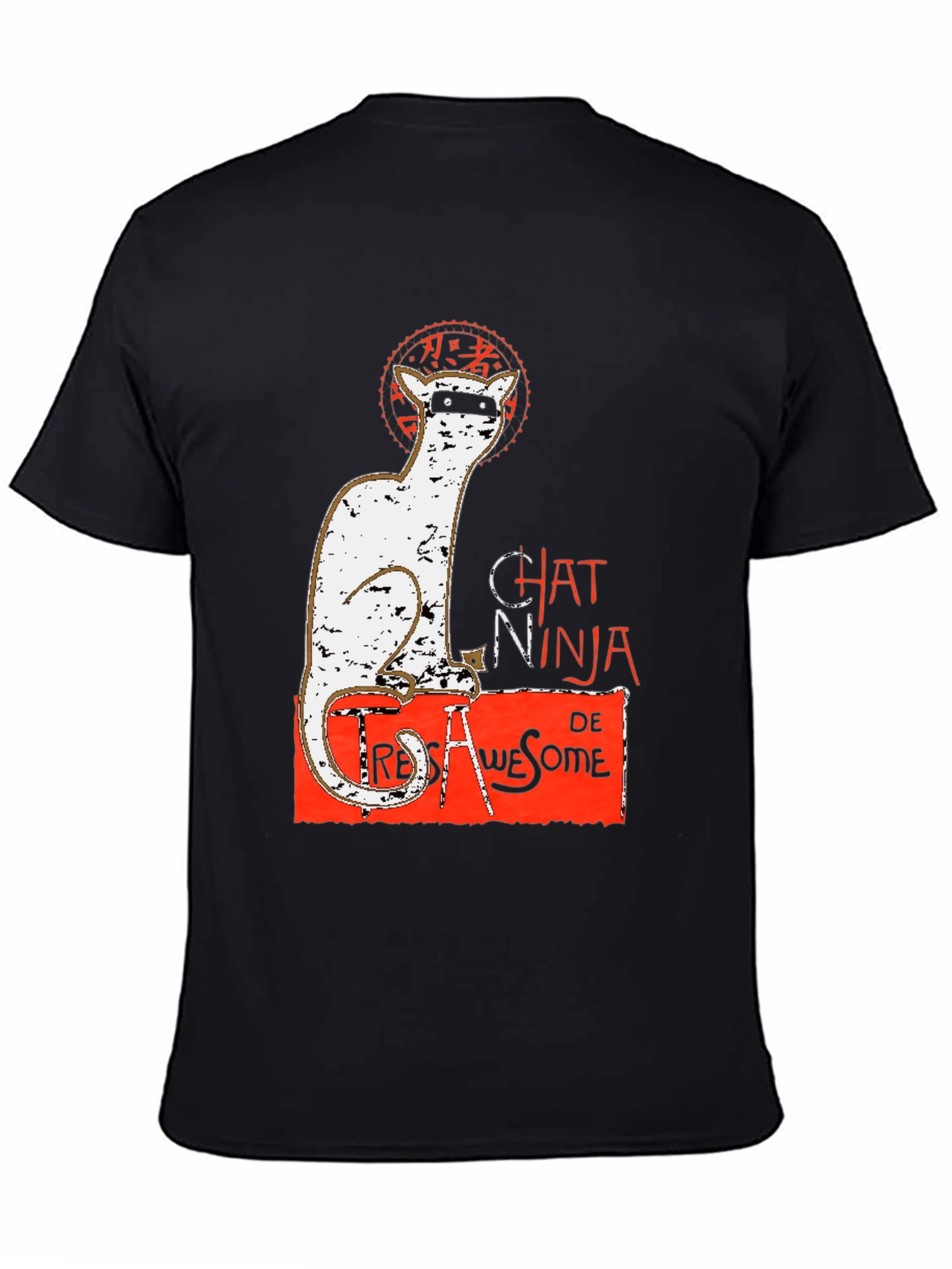 Black Chat Ninja T-Shirt view 4