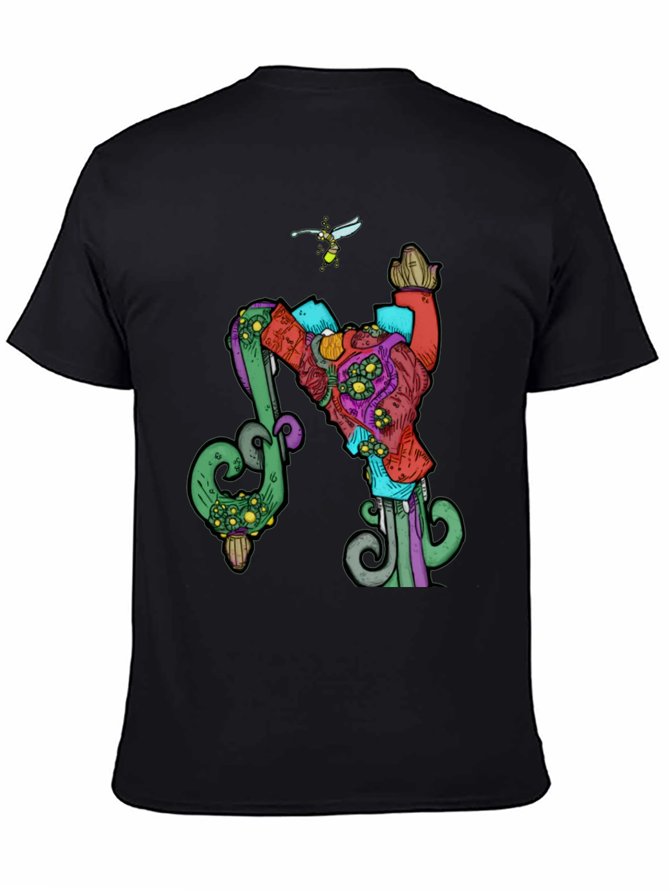 Whimsical Graphic Tee - Firefly Design - 4