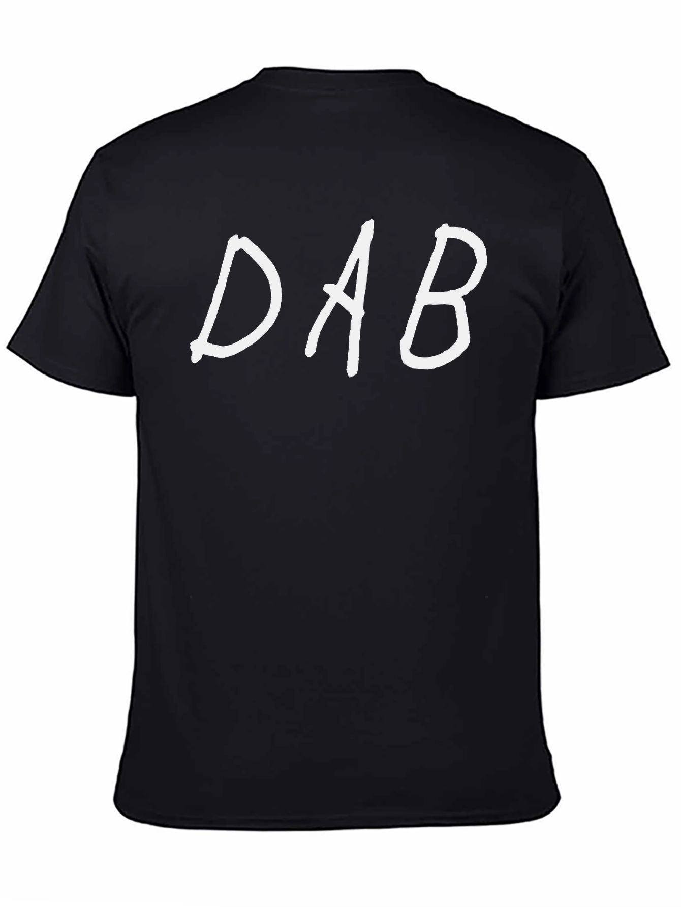 Black DAB Text Graphic Black Tee view 4