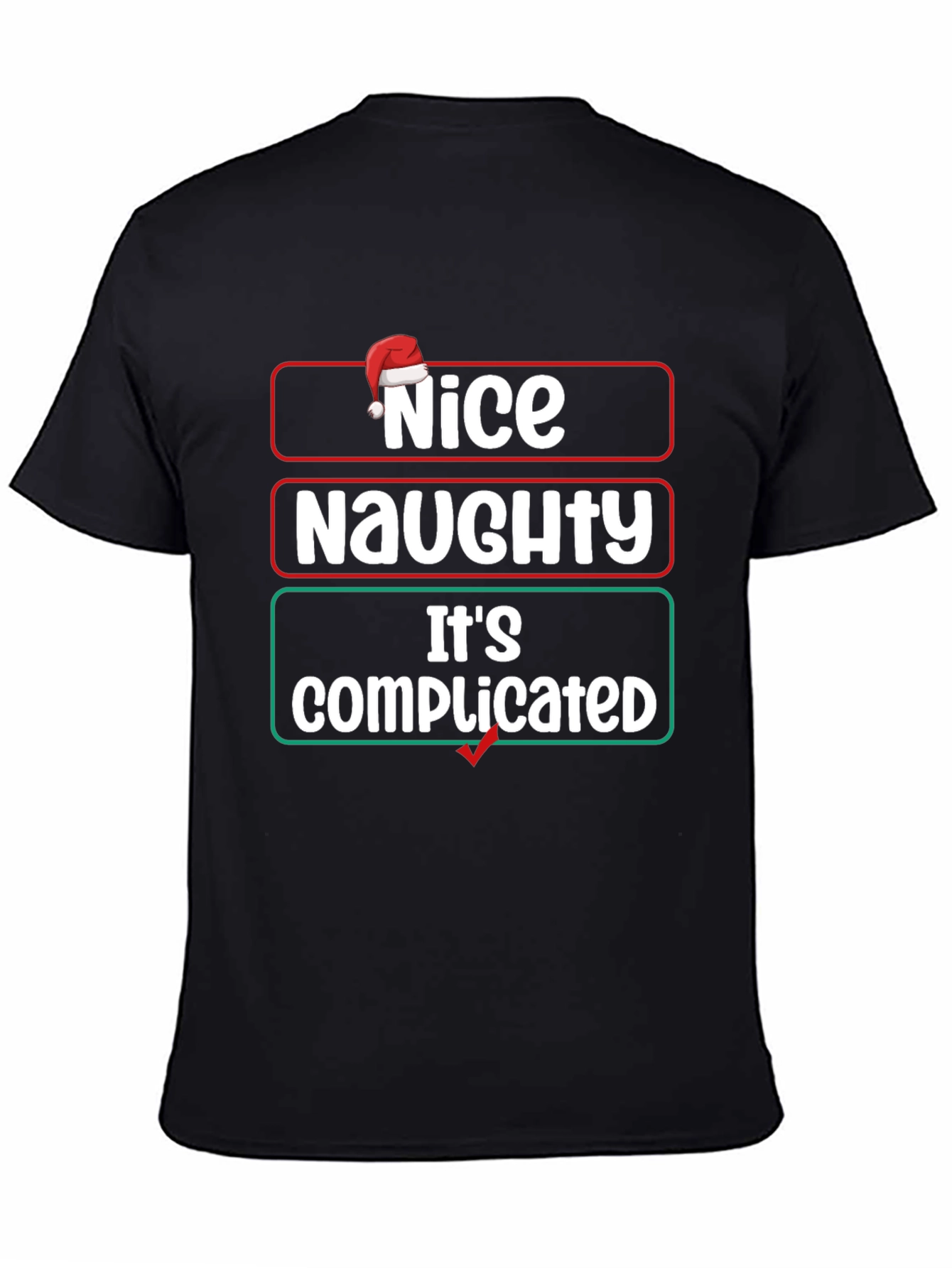 Black Nice Naughty Complicated Graphic T-Shirt view 4