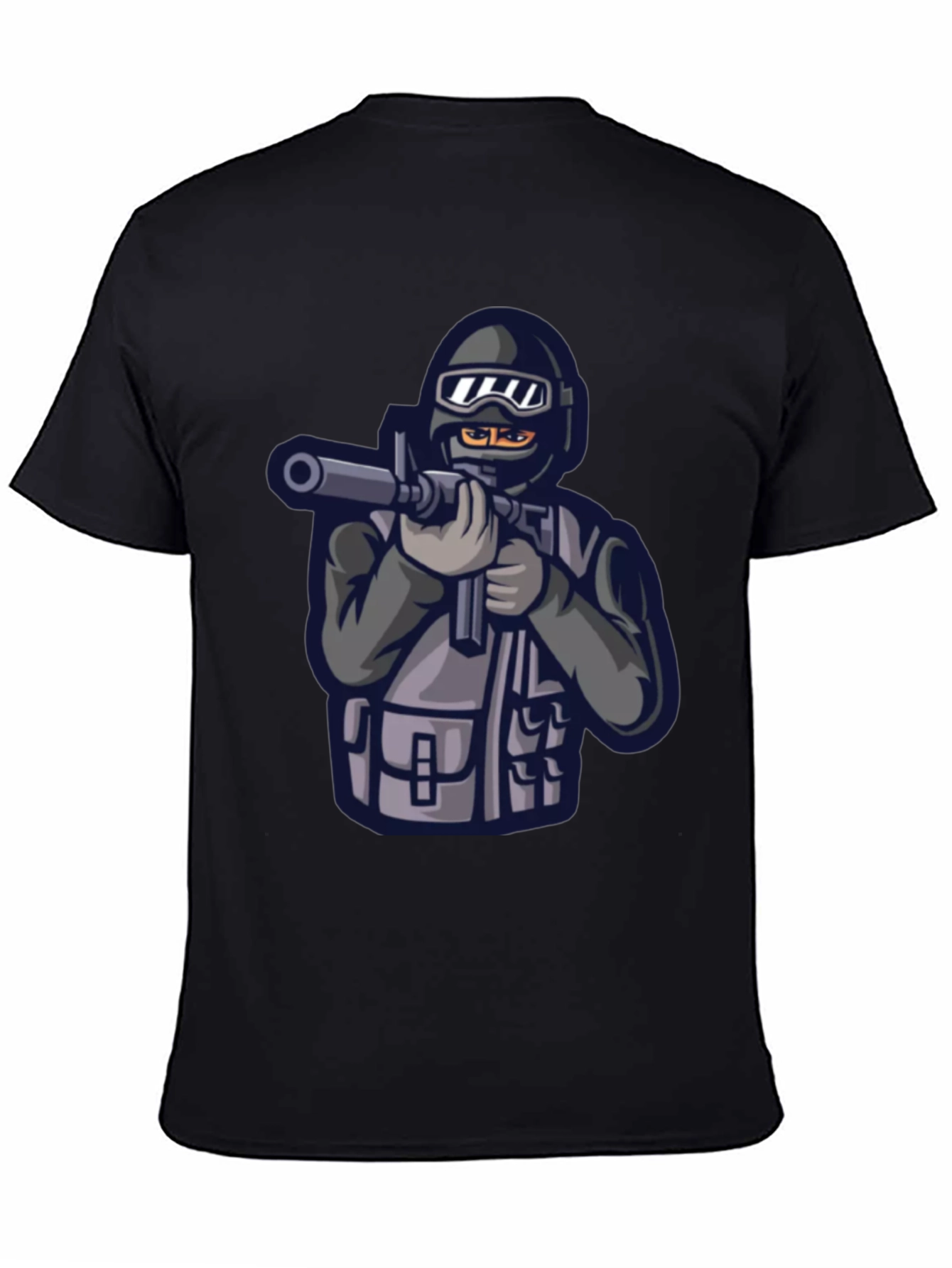 Black Tactical Gamer T-Shirt - Black view 4