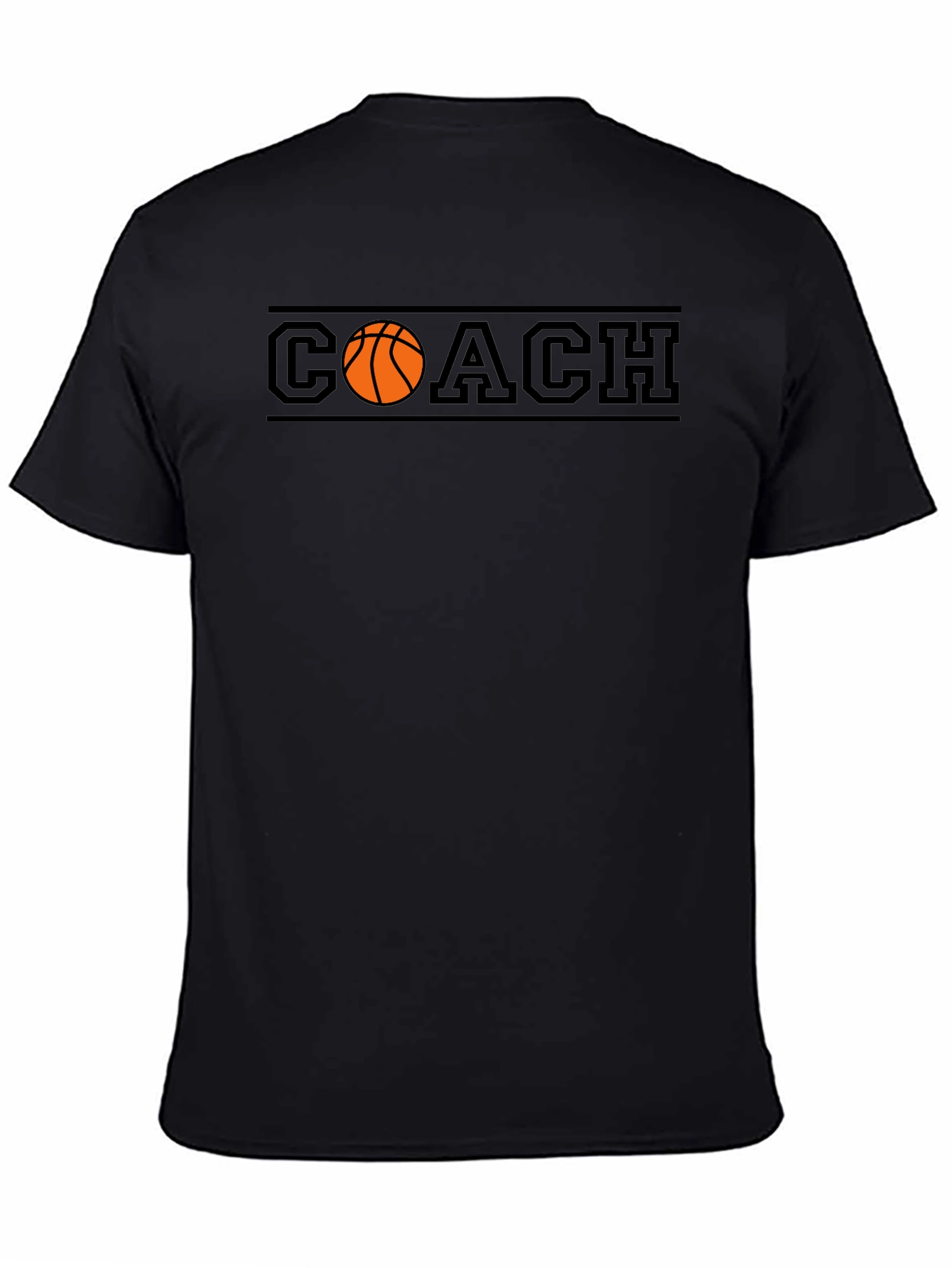 Black Basketball Coach T-Shirt - Sports Graphic Tee view 4