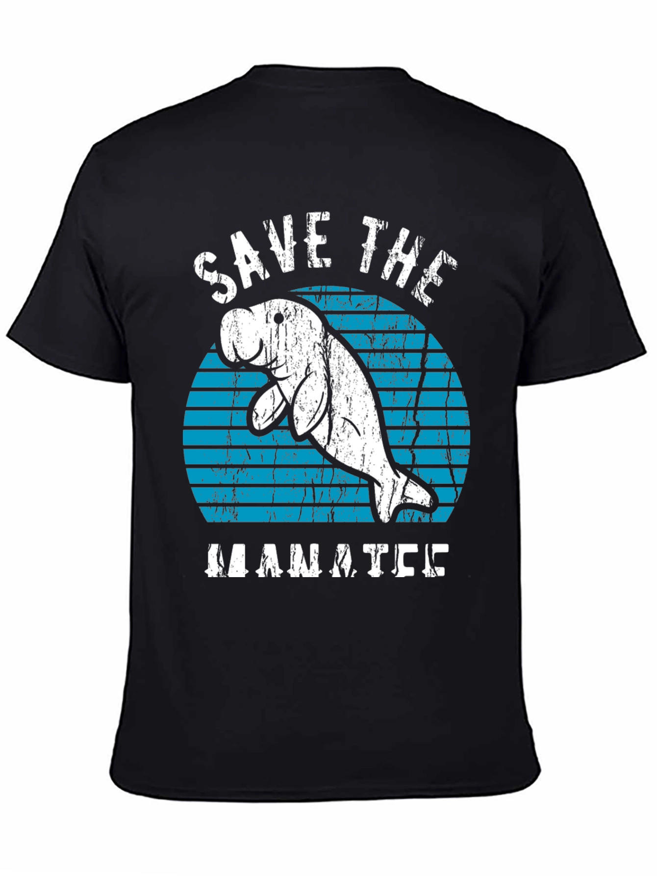 Black Save the Manatee T-Shirt view 4