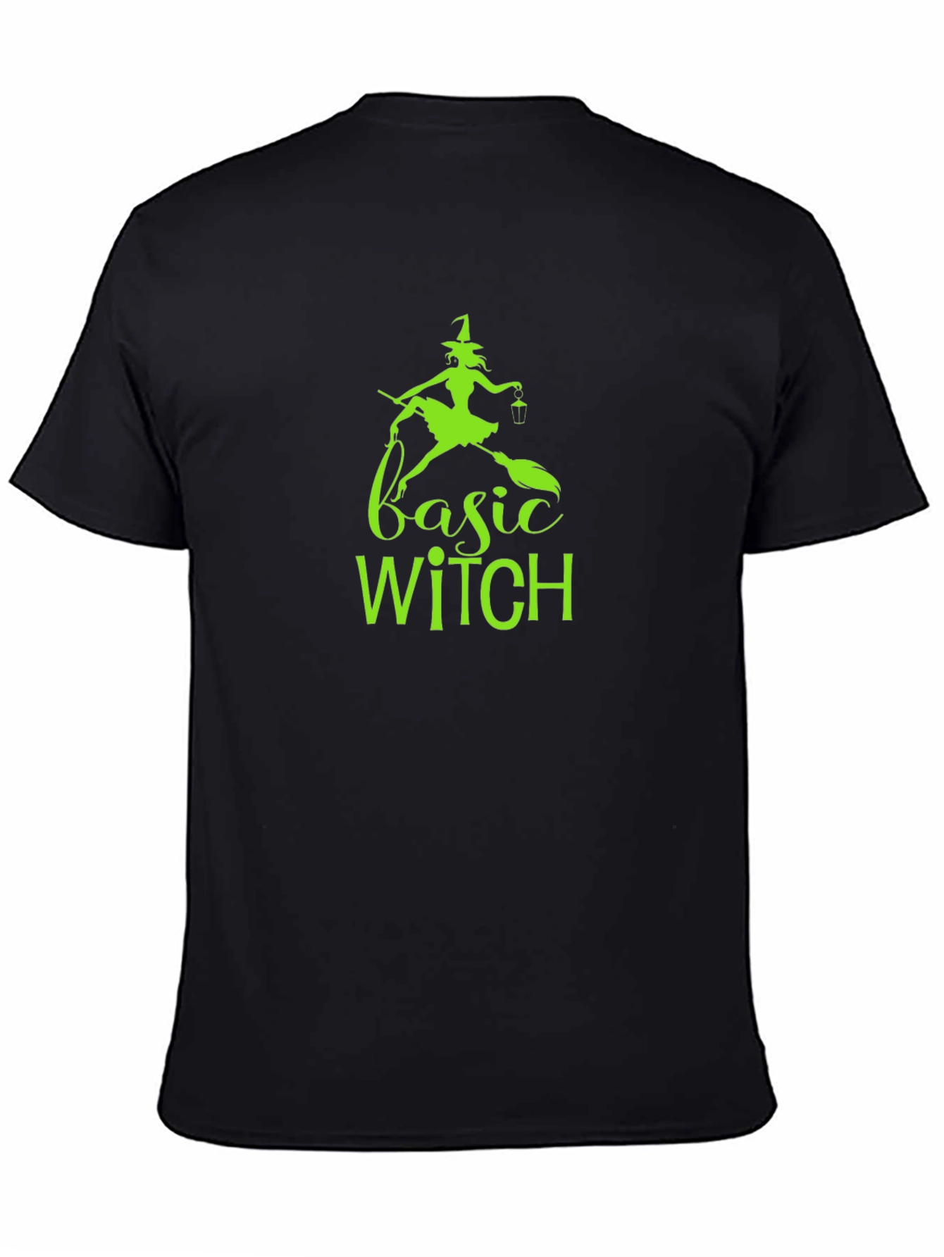 Black Basic Witch Graphic Tee - Halloween Shirt view 4
