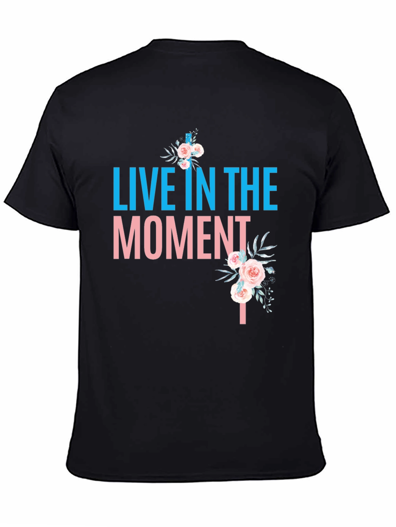 Black Live in the Moment Floral T-Shirt view 4