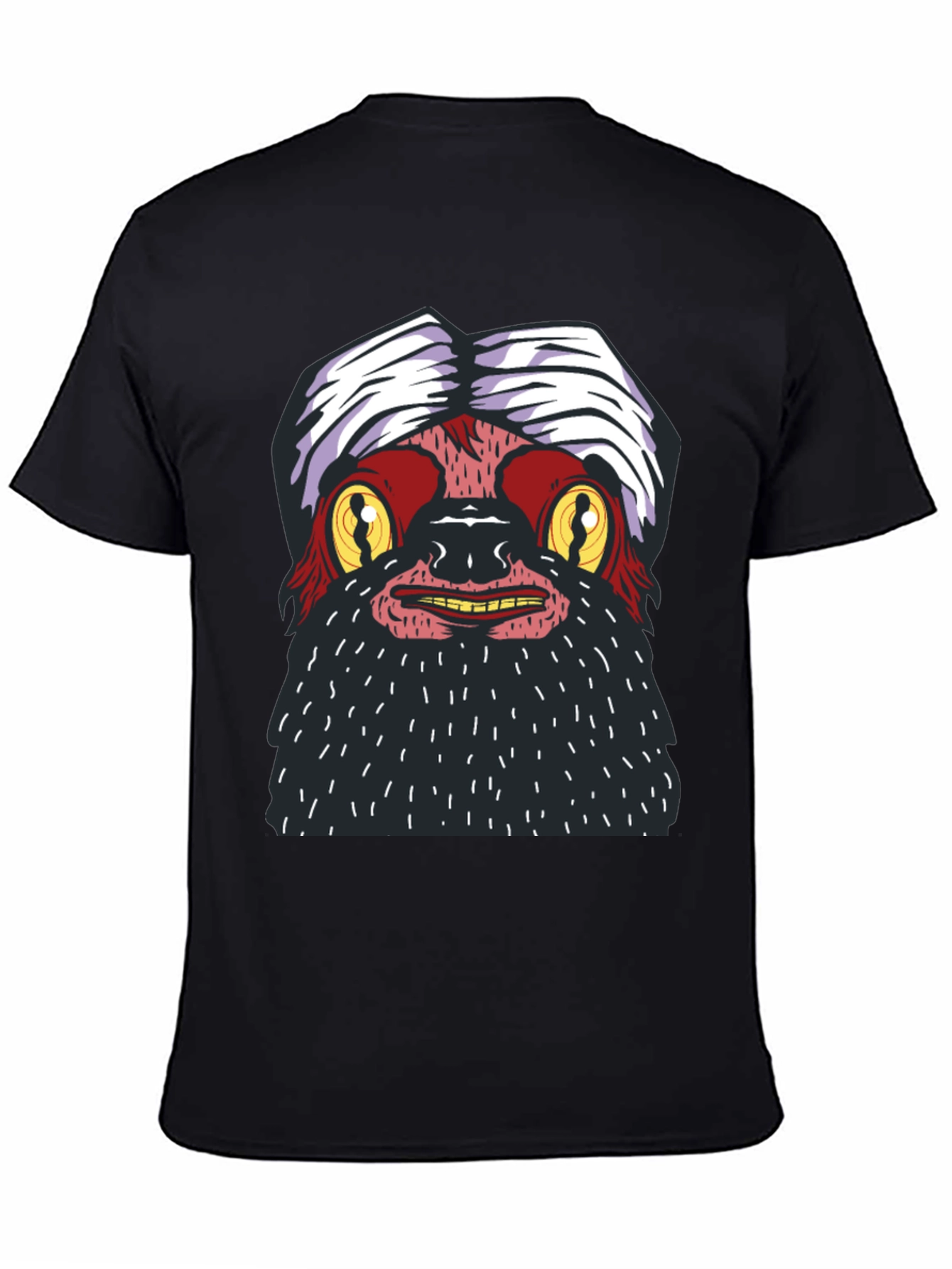 Black Grotesque Cartoon T-Shirt view 4