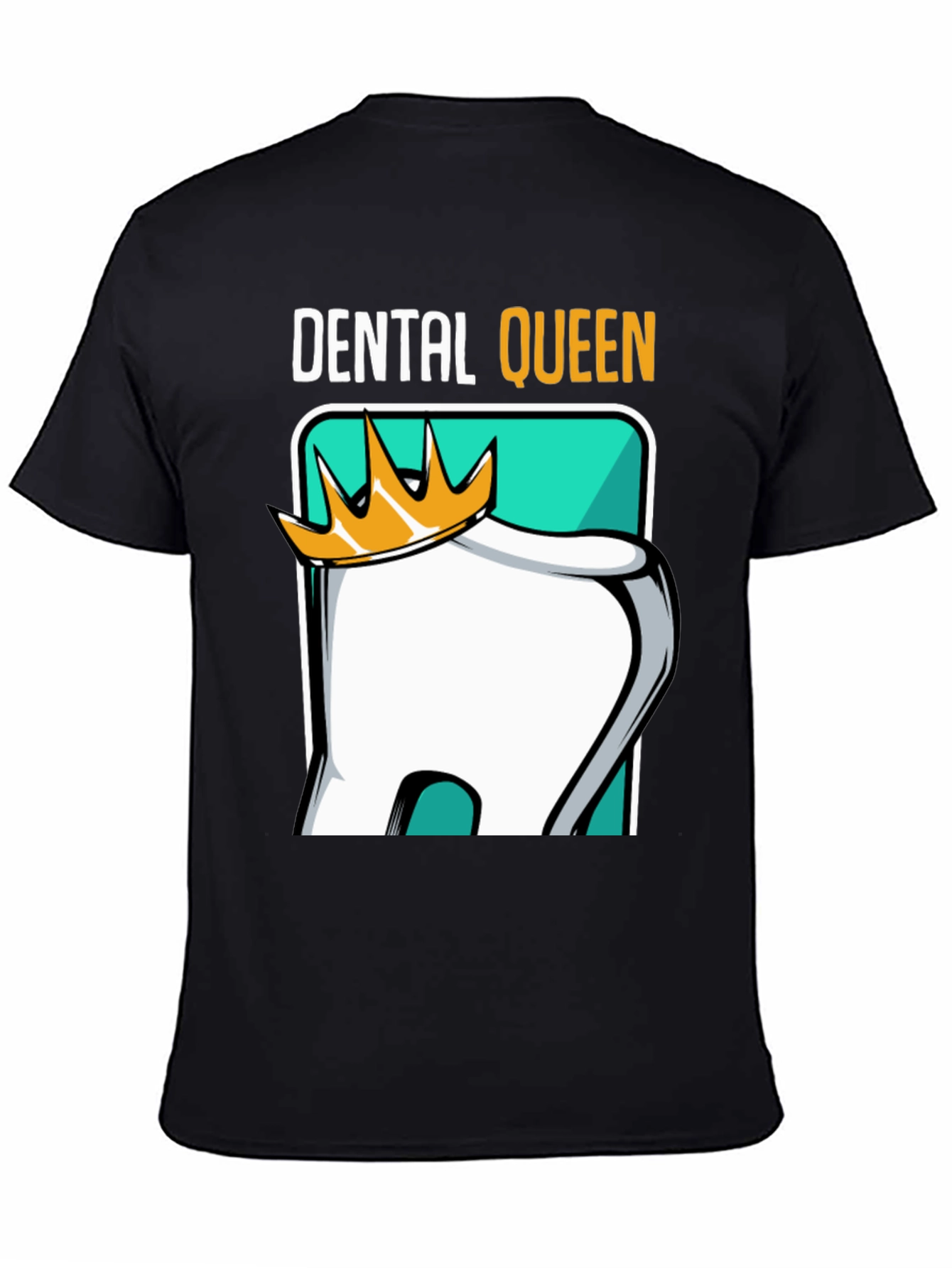 Black Dental Queen T-Shirt - Dentist Humor Tee view 4