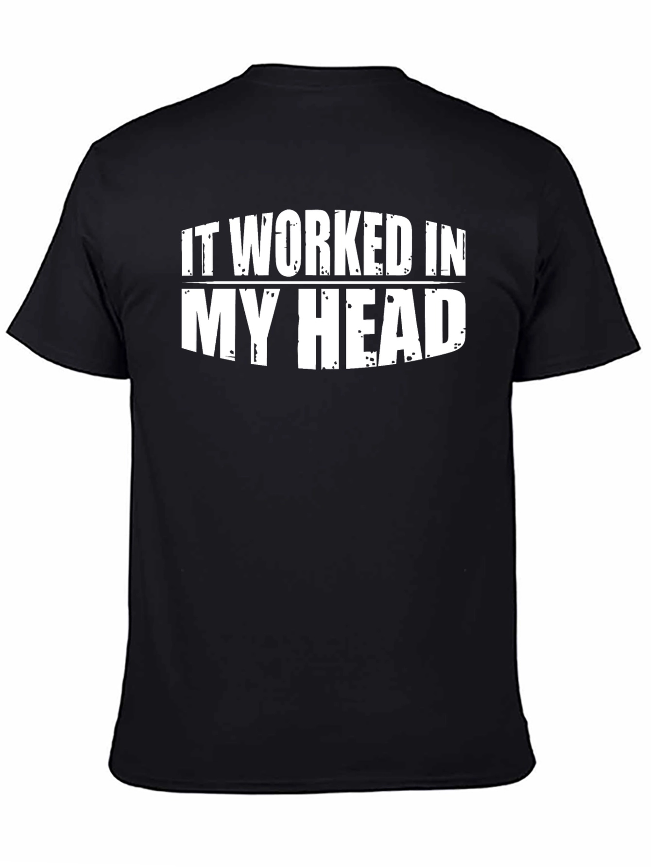 Black Funny 'It Worked in My Head' Graphic Tee view 4
