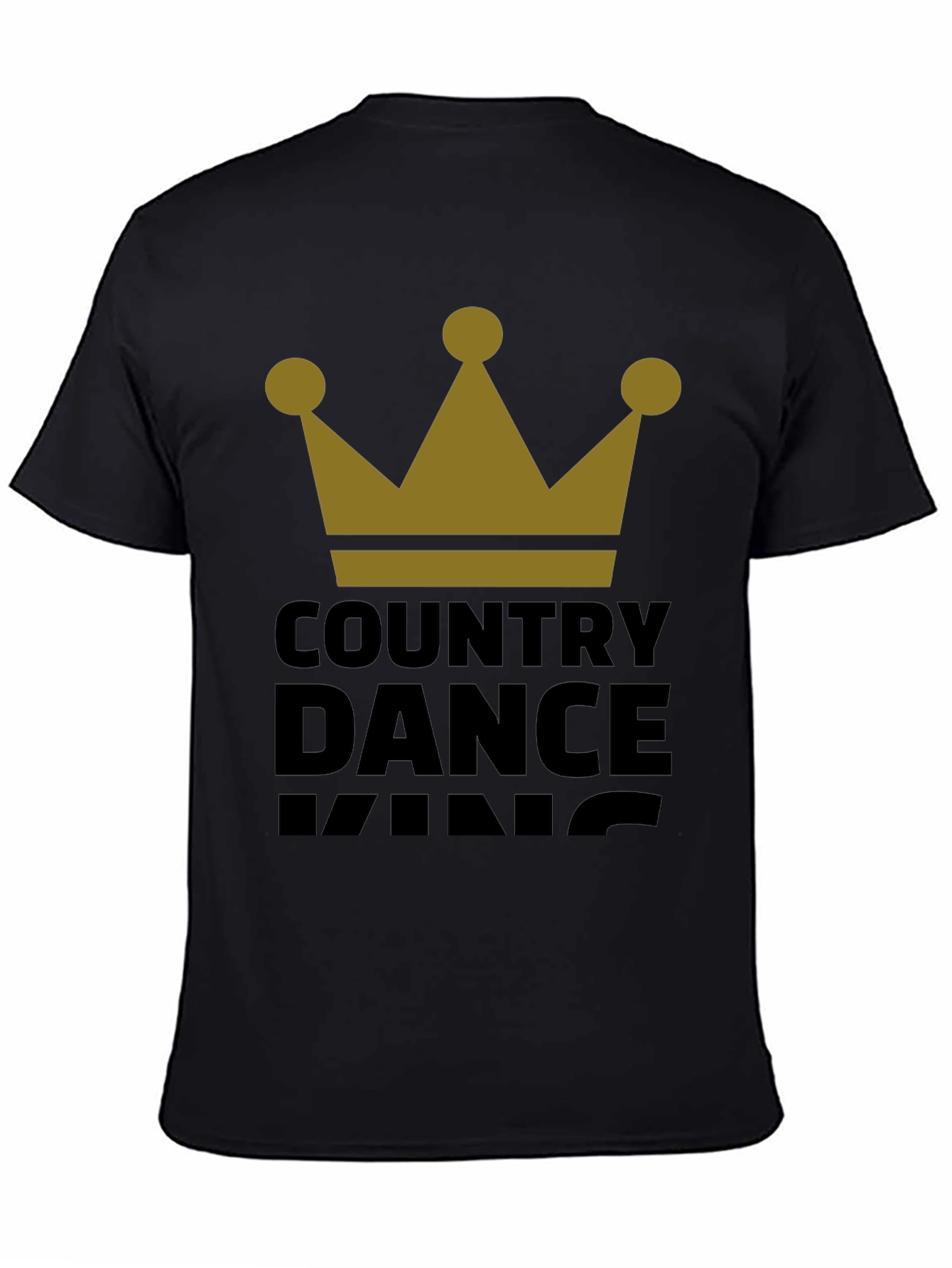 Black Country Dance King T-Shirt - Black view 4