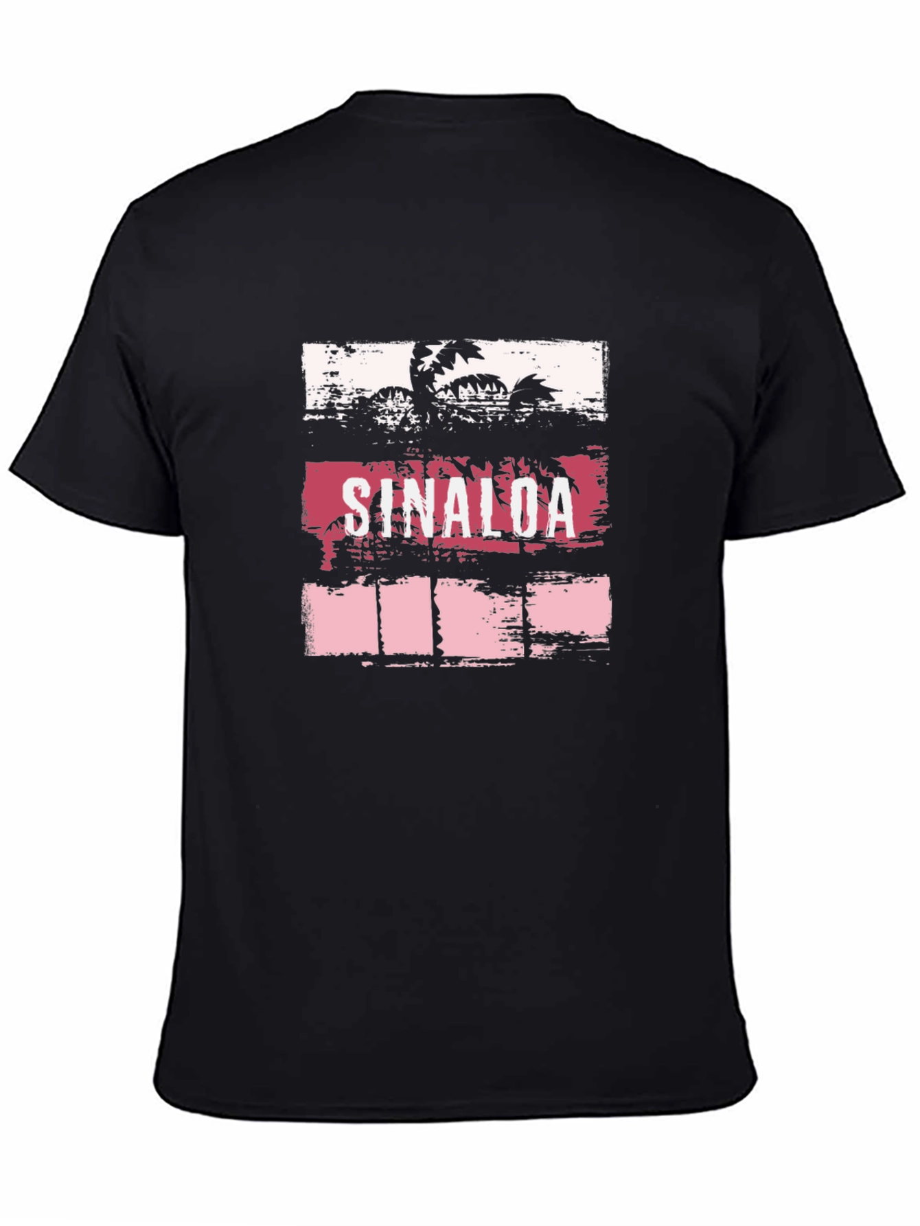 Sinaloa Palm Tree Graphic T-Shirt - Black - 4