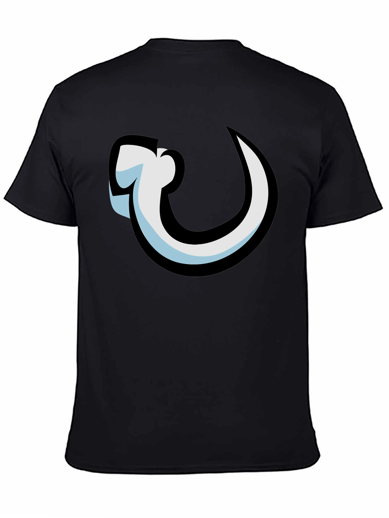 Black Black T-Shirt with Hook Graphic view 4