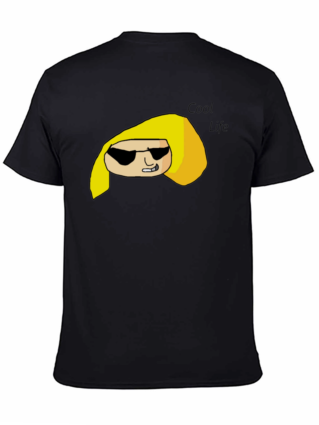 Black Cool Life Graphic Tee view 4