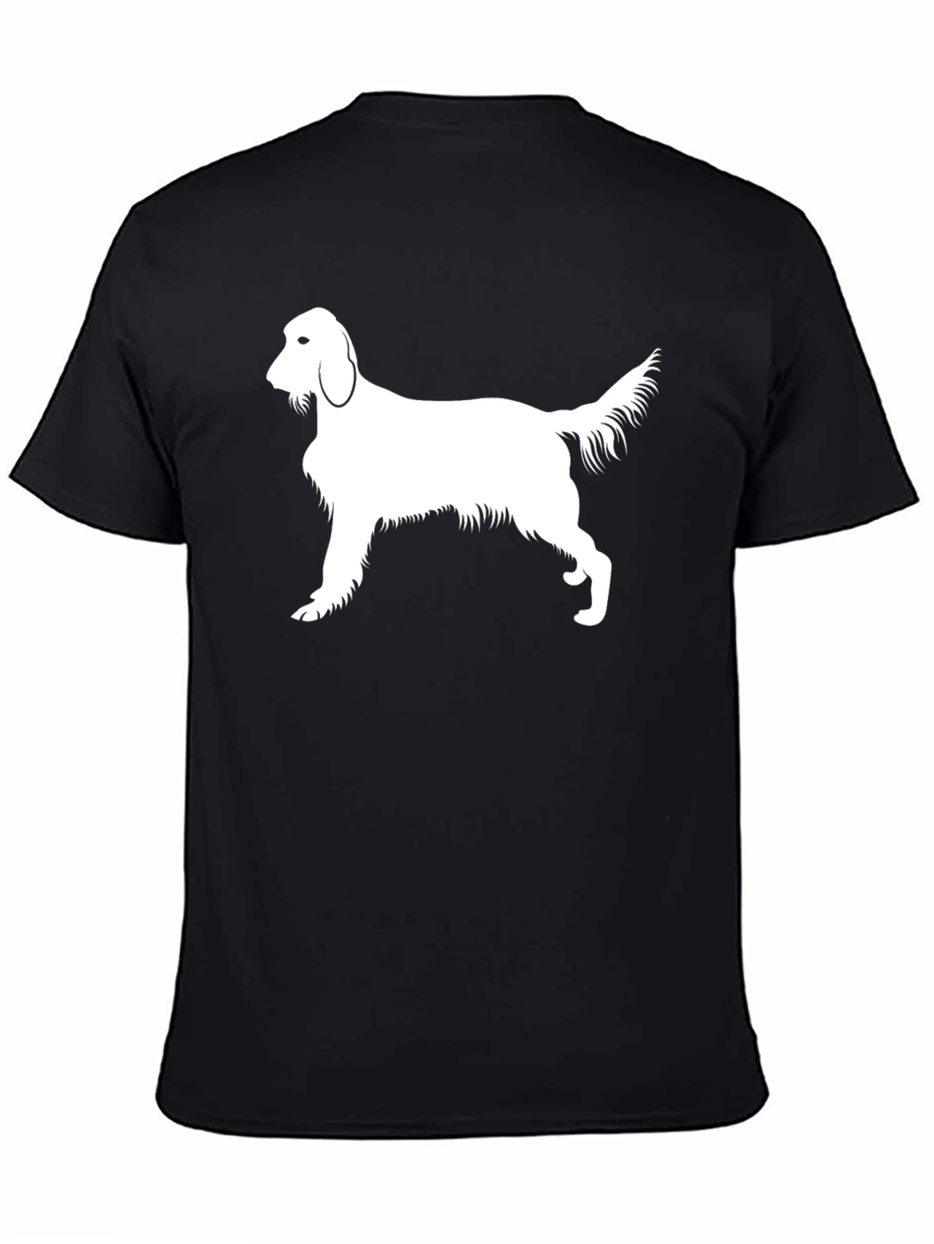 Black Dog Silhouette Black T-Shirt view 4