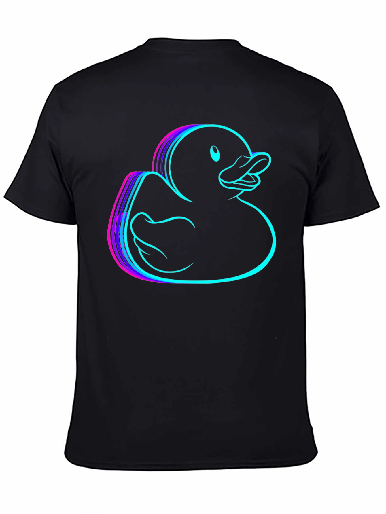 Black Neon Rubber Duck Graphic Tee - Black view 4