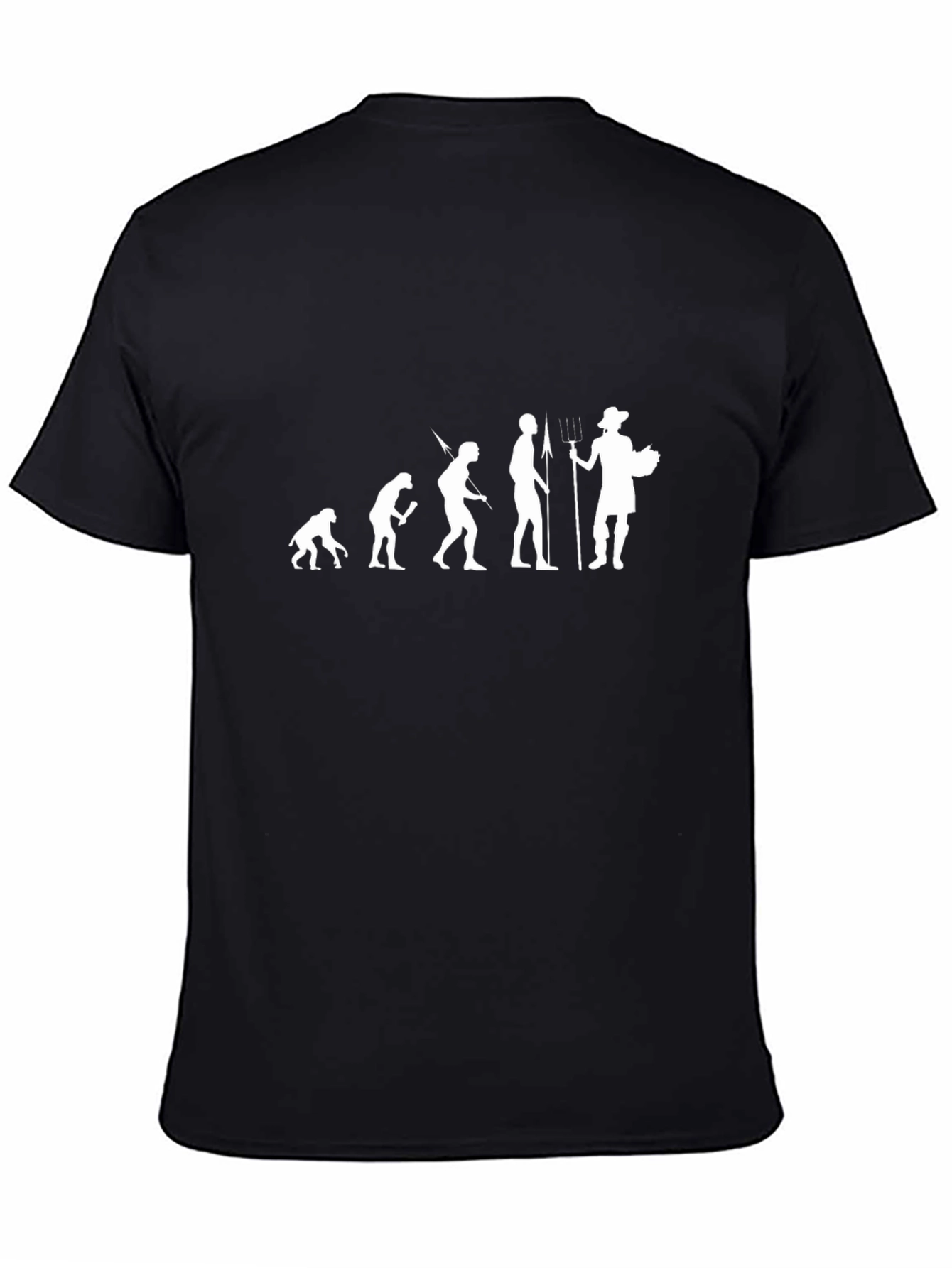 Black Evolution of Man Graphic T-Shirt view 4