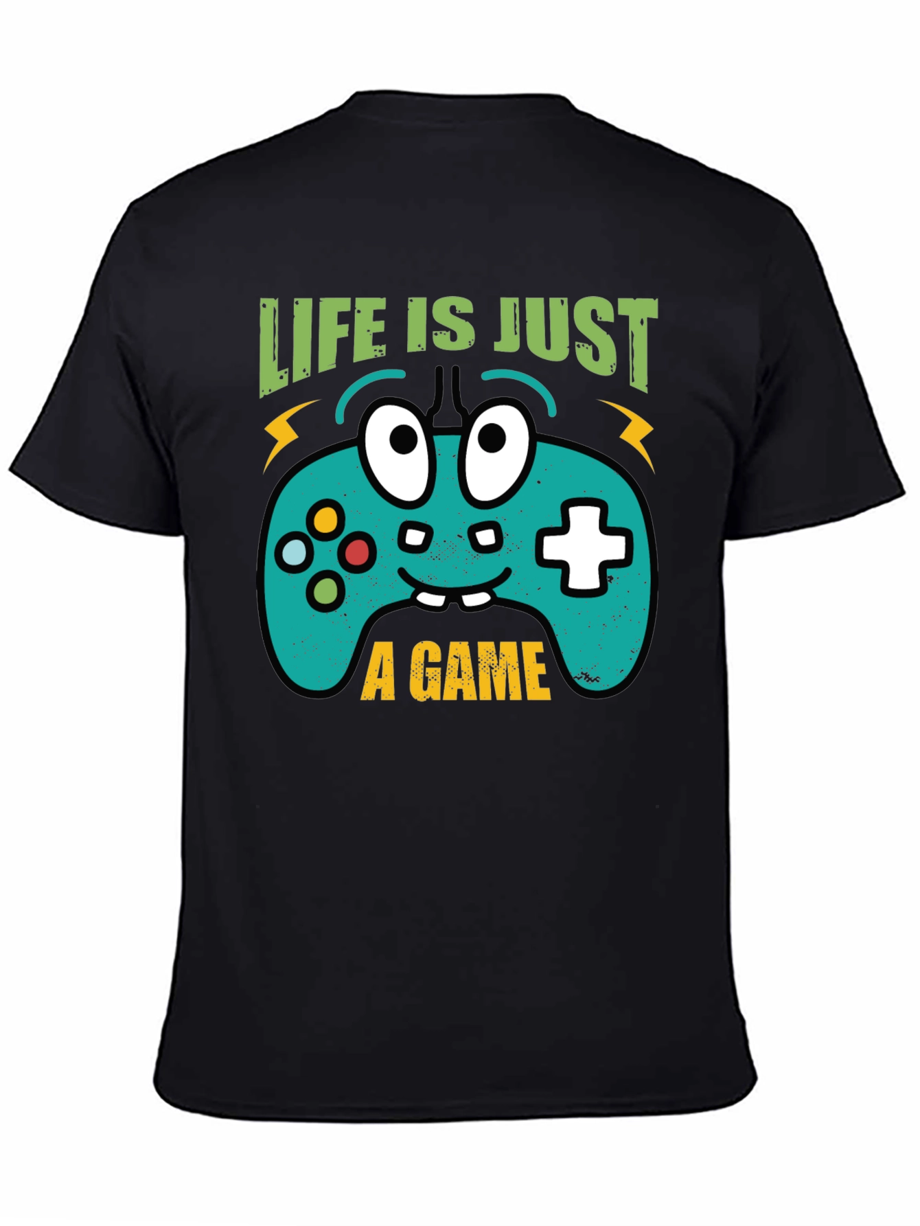 Black Life is Just a Game Funny Gamer T-Shirt view 4
