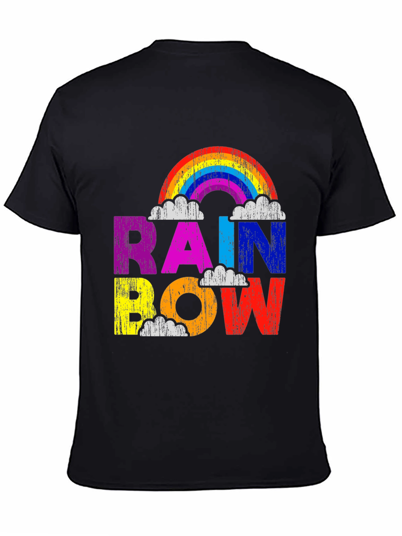 Black Rainbow Graphic Tee - Colorful Pride T-Shirt view 4