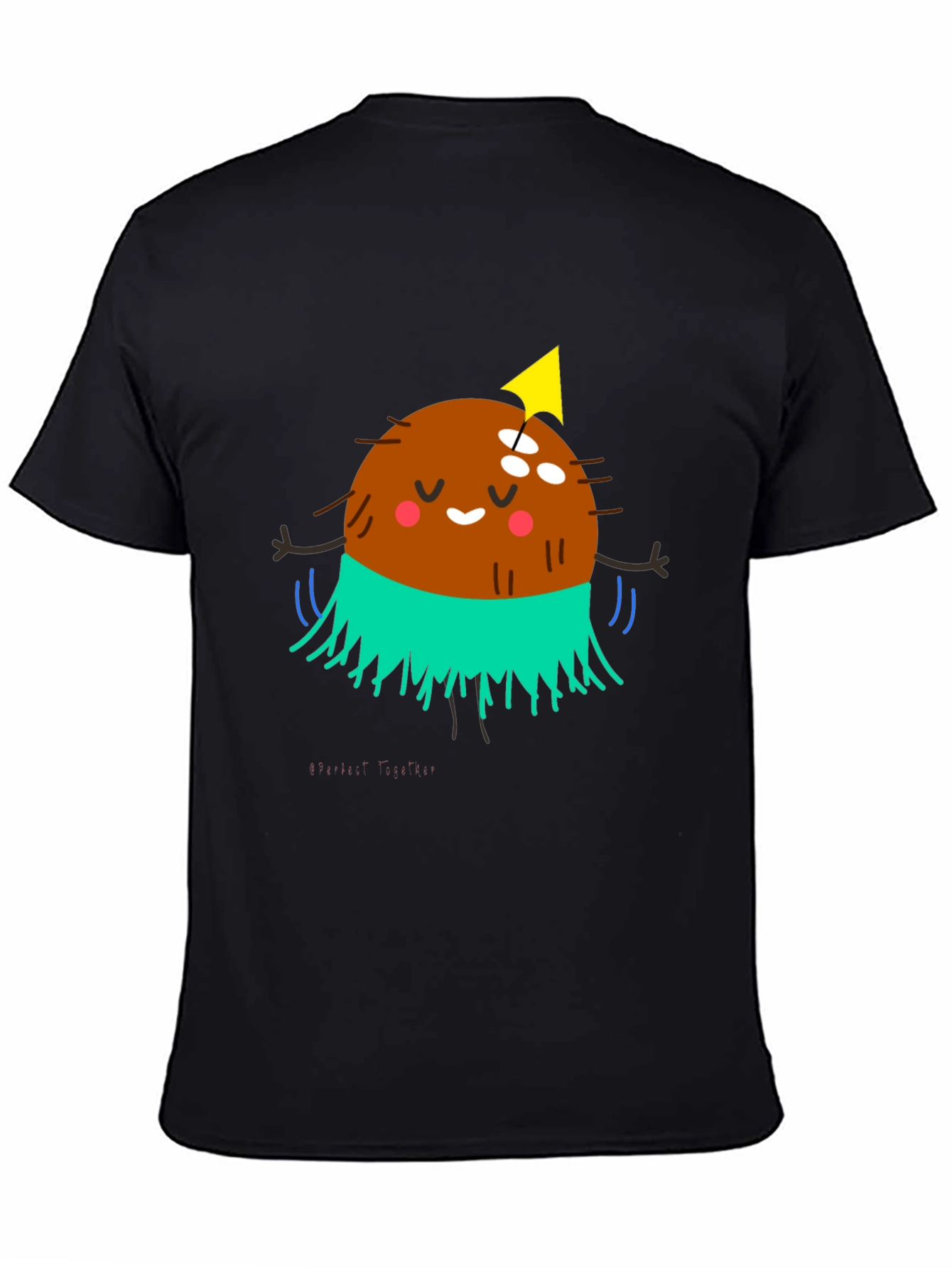 Black Coconut Party T-Shirt - Funky Graphic Tee view 4