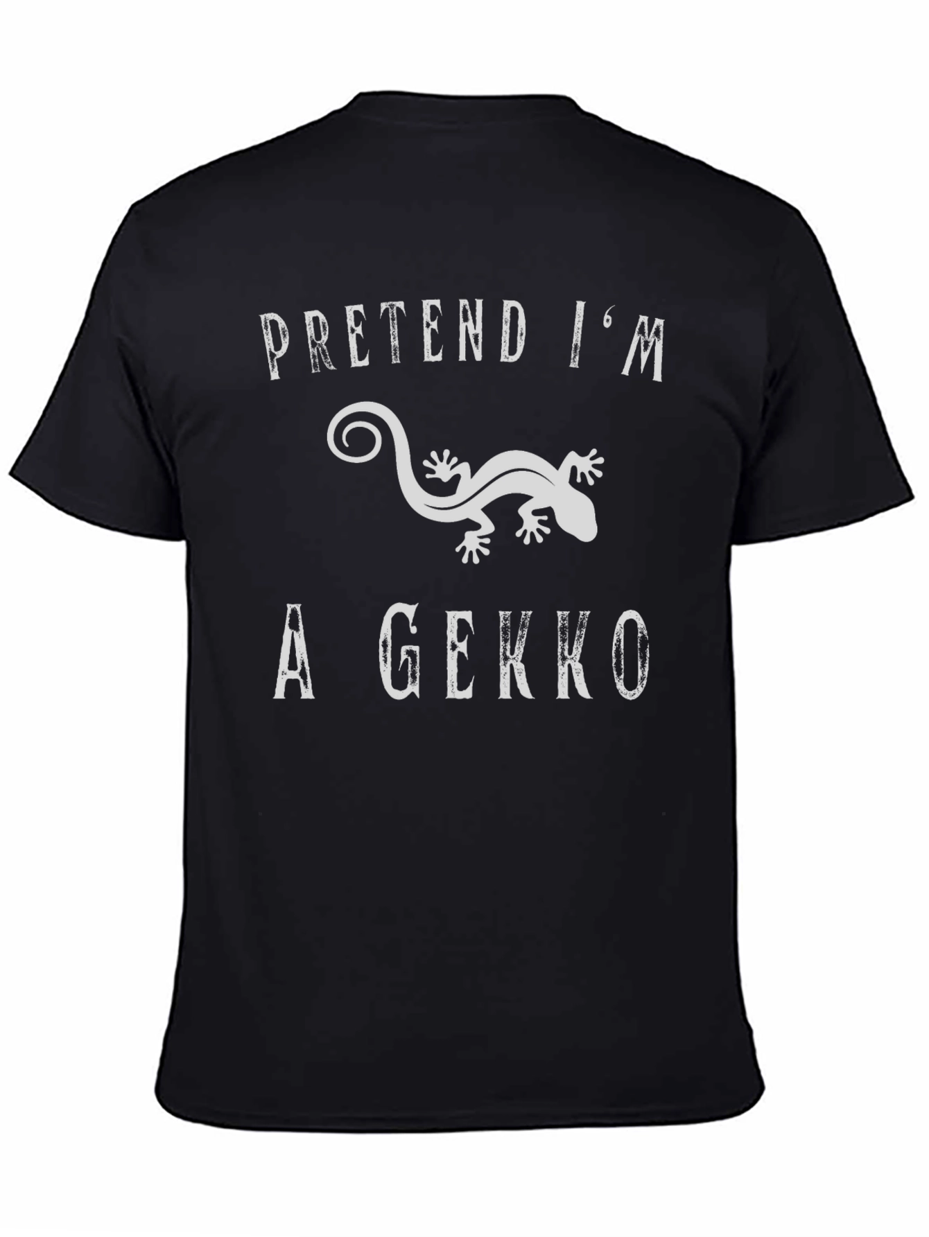 Black Pretend I'm a Gecko Graphic T-Shirt view 4