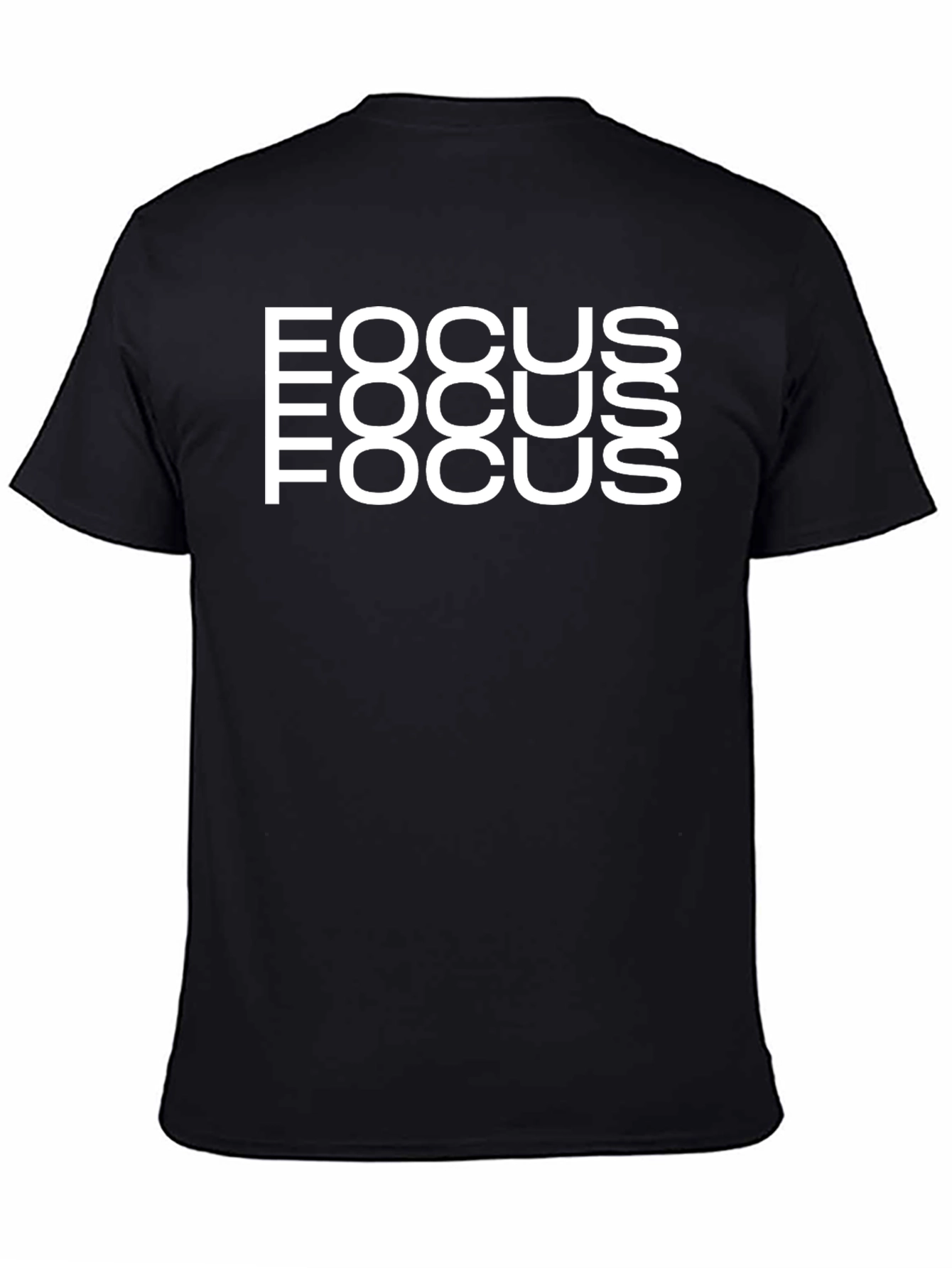 Black Focus T-Shirt - Bold Graphic Tee view 4