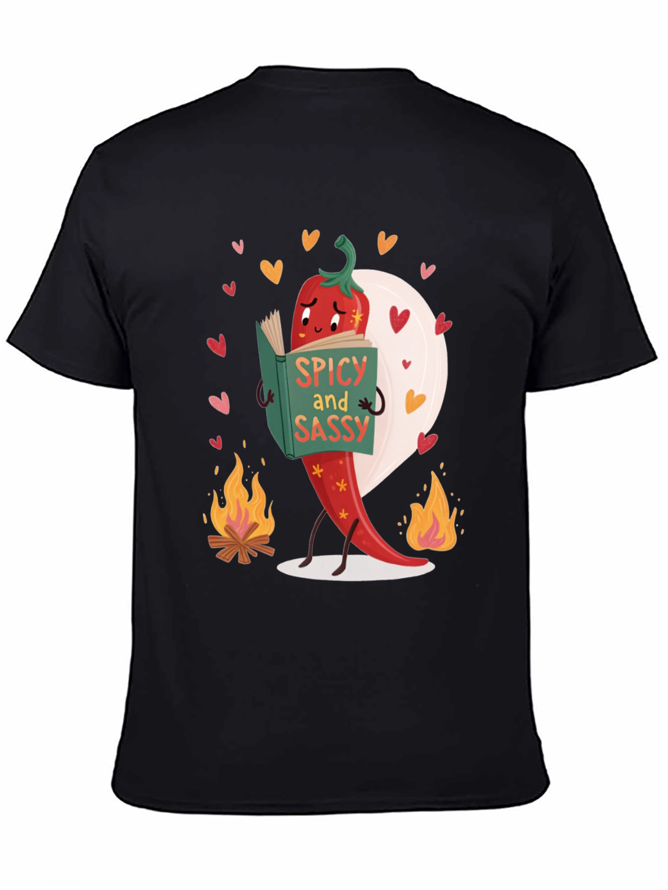 Black Spicy and Sassy Unisex T-Shirt view 4