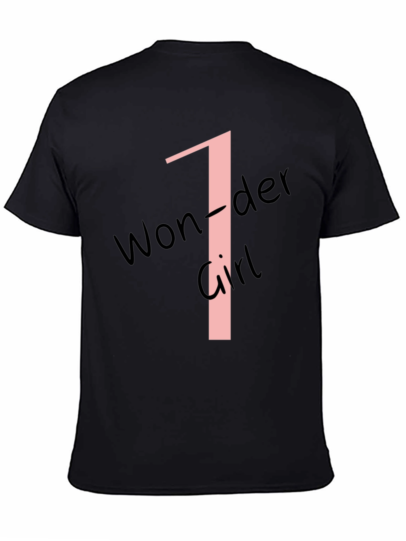 Black Wonder Girl Number One Black T-Shirt view 4