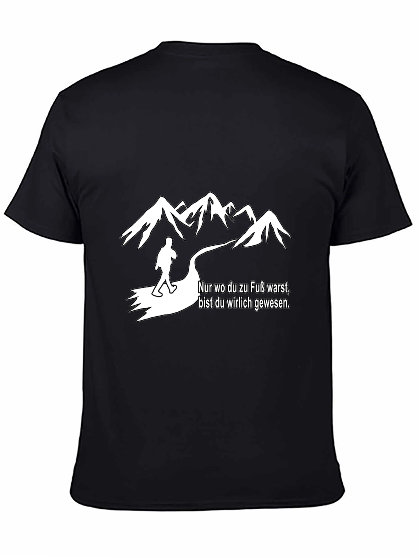 Black Hiking T-Shirt - "Nur wo du zu Fuß warst" view 4