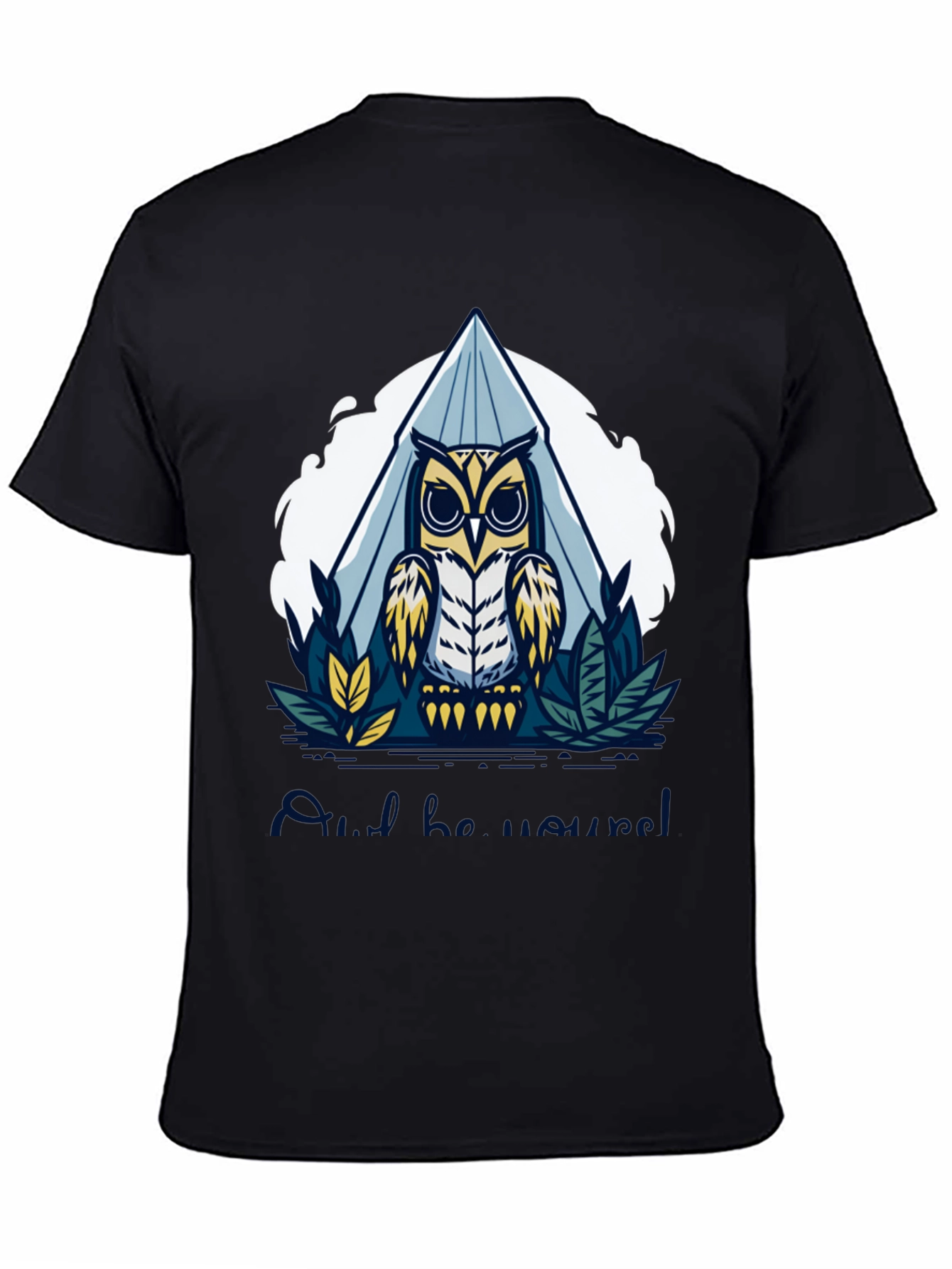 Black Owl Graphic Tee - Men's Crew Neck T-Shirt view 4