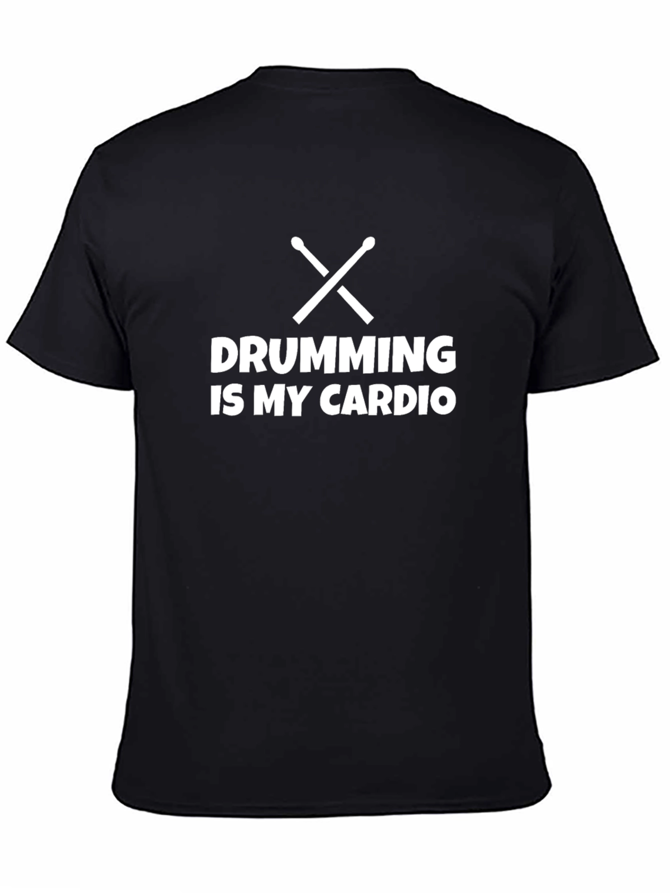 Black Drumming Is My Cardio Black T-Shirt view 4