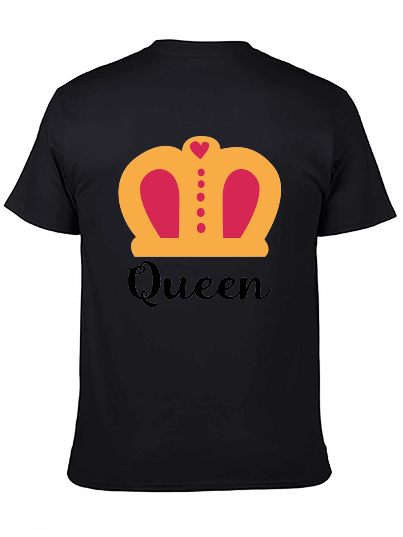 Black Queen Crown Graphic T-Shirt - Black view 4
