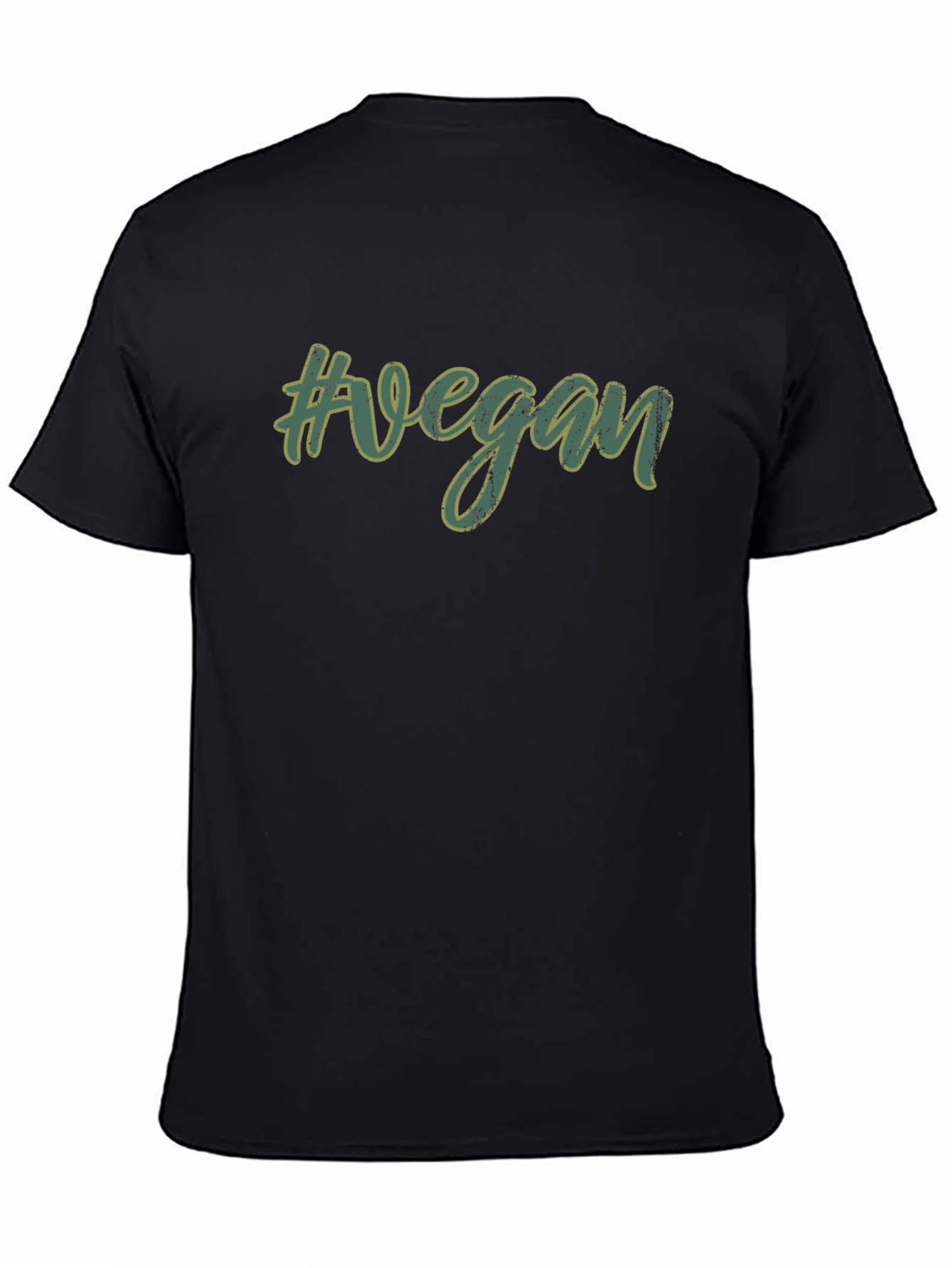 Black #Vegan Black T-Shirt - Stylish & Comfortable view 4