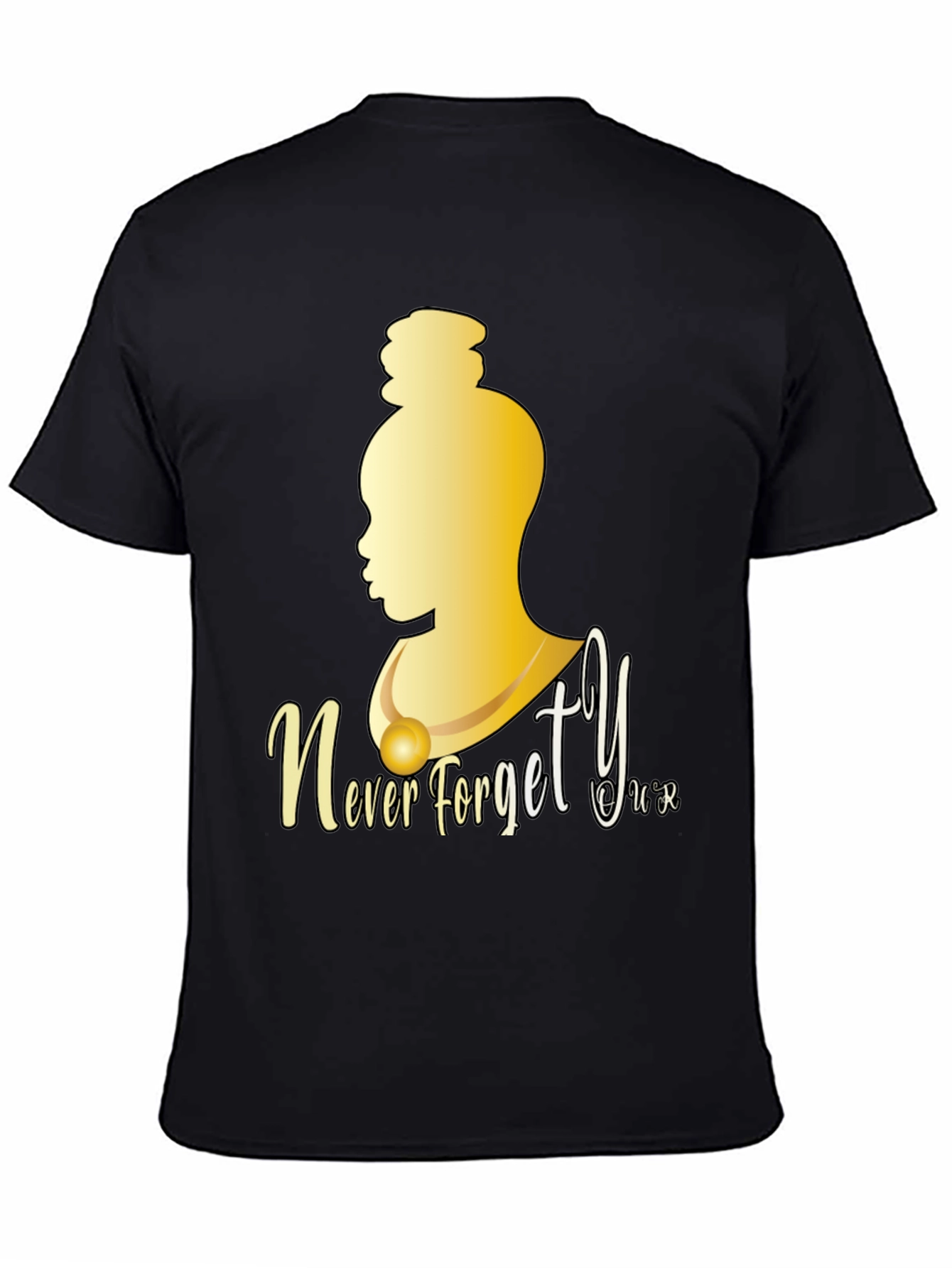 Black Never Forget Your Roots Black T-Shirt view 4