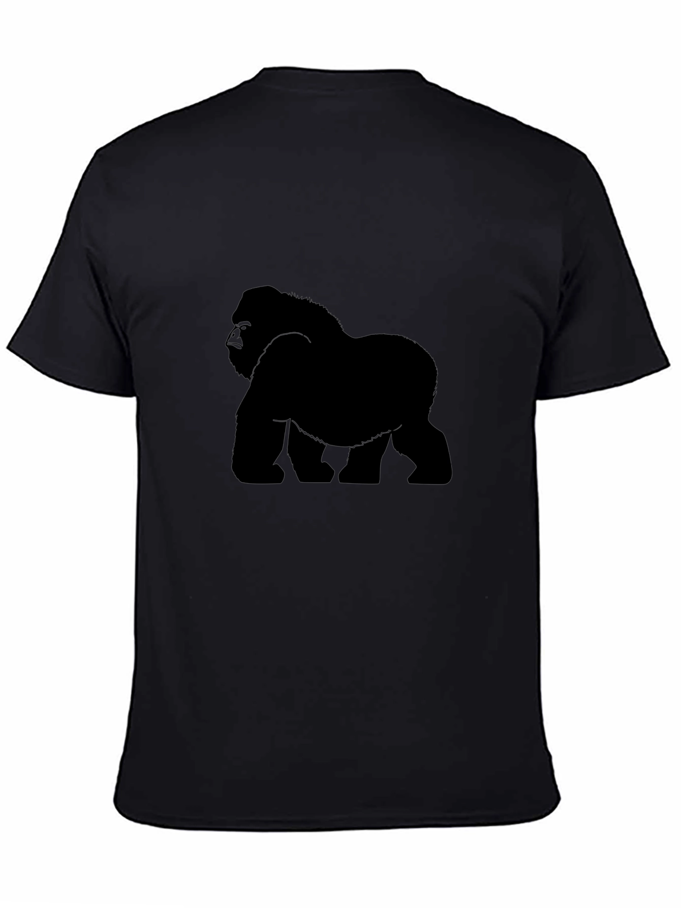 Black Gorilla Graphic T-Shirt - Black Crew Neck view 4