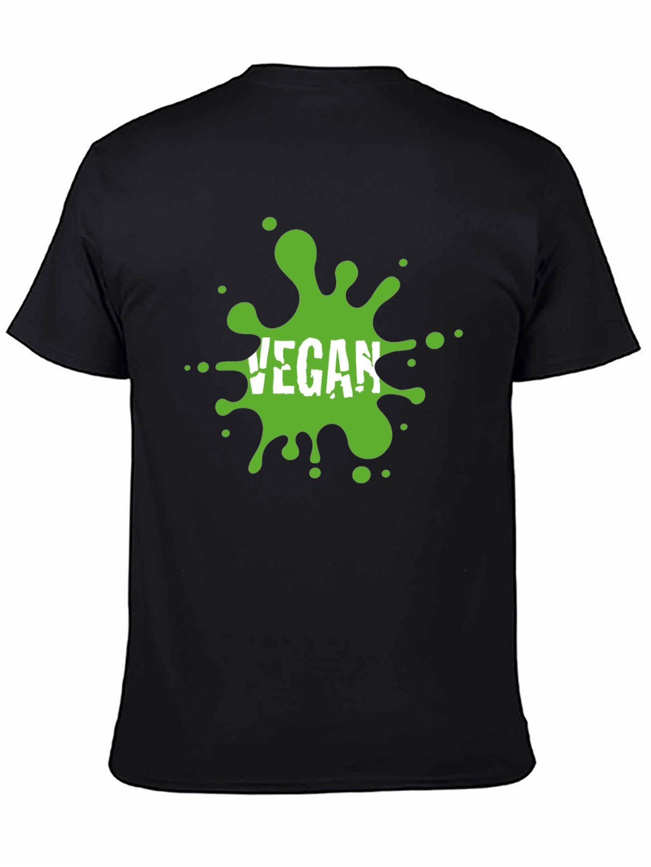 Black Vegan Splatter T-Shirt - Eco-Friendly & Stylish view 4