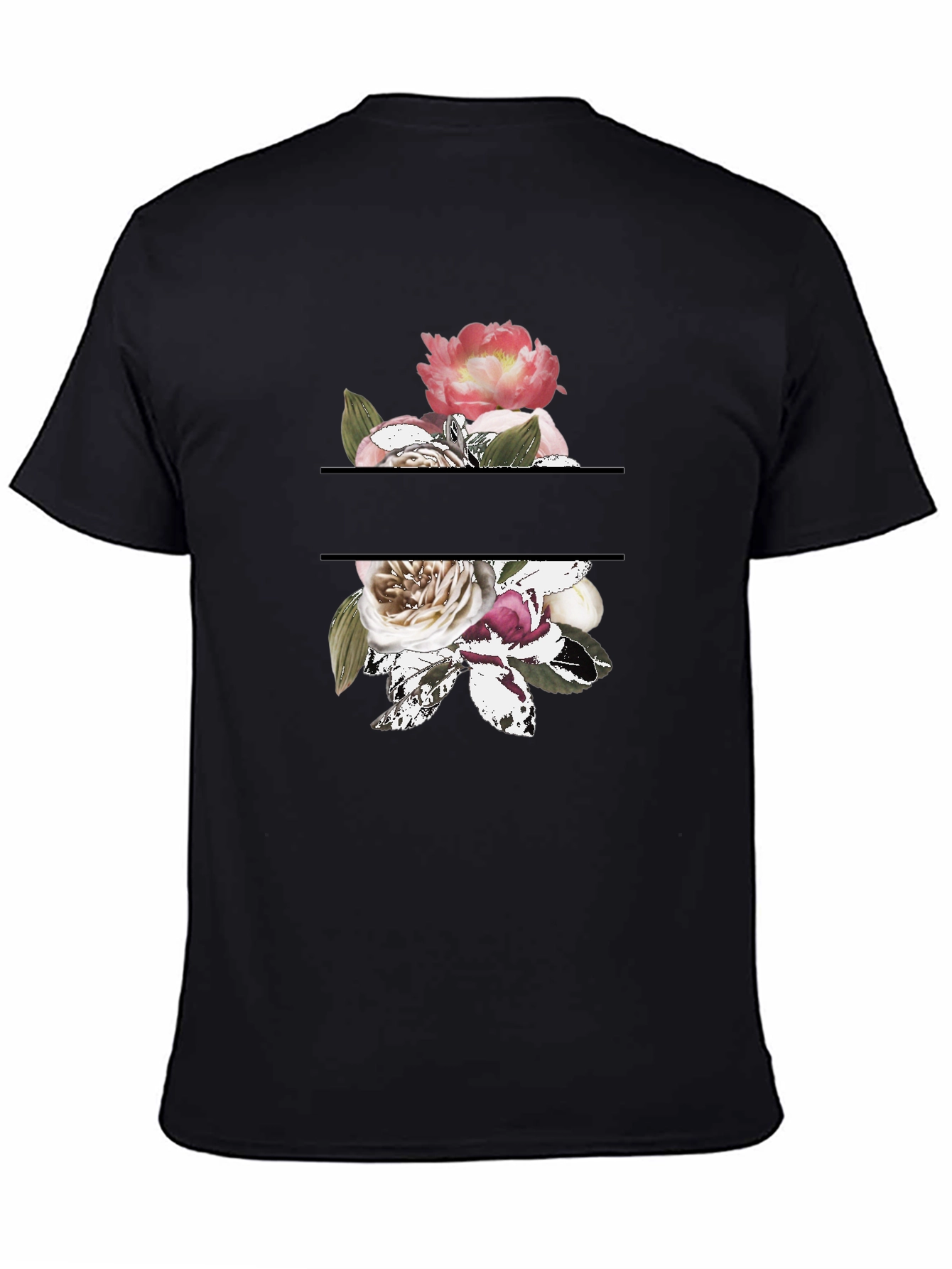 Black Floral Graphic Tee view 4