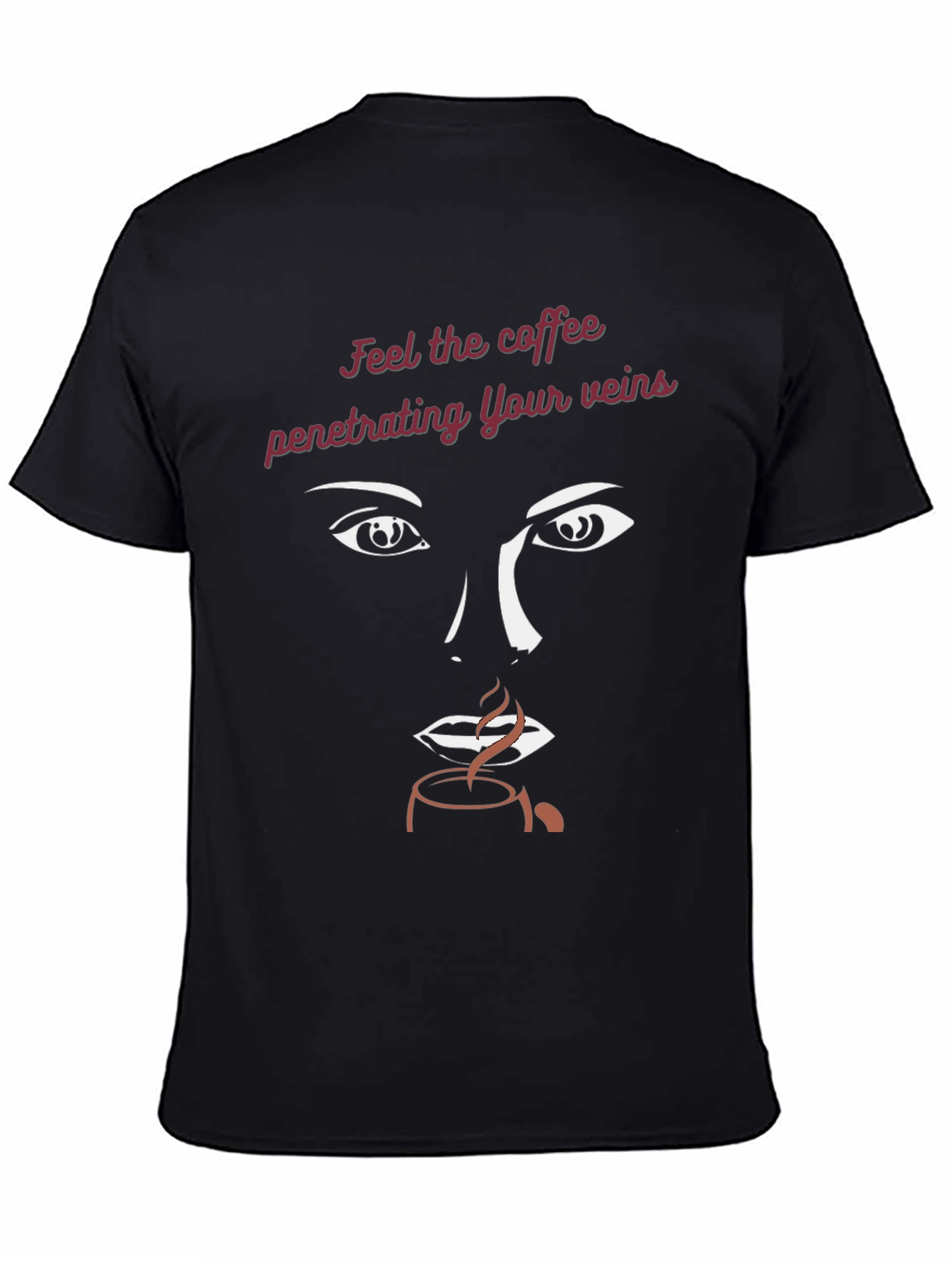 Black Coffee Veins Graphic Tee view 4