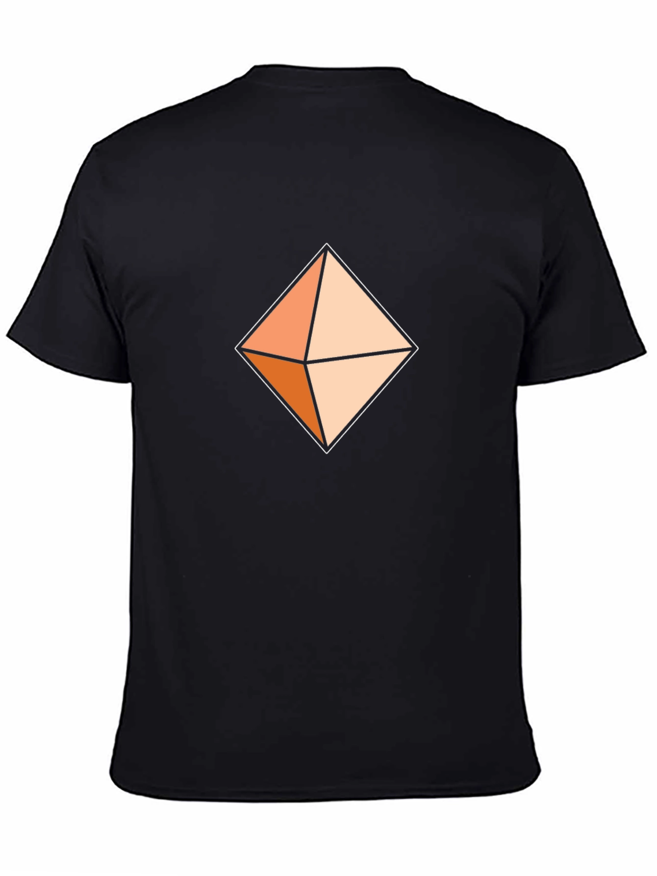 Black Geometric Diamond Tee - Casual Comfort view 4