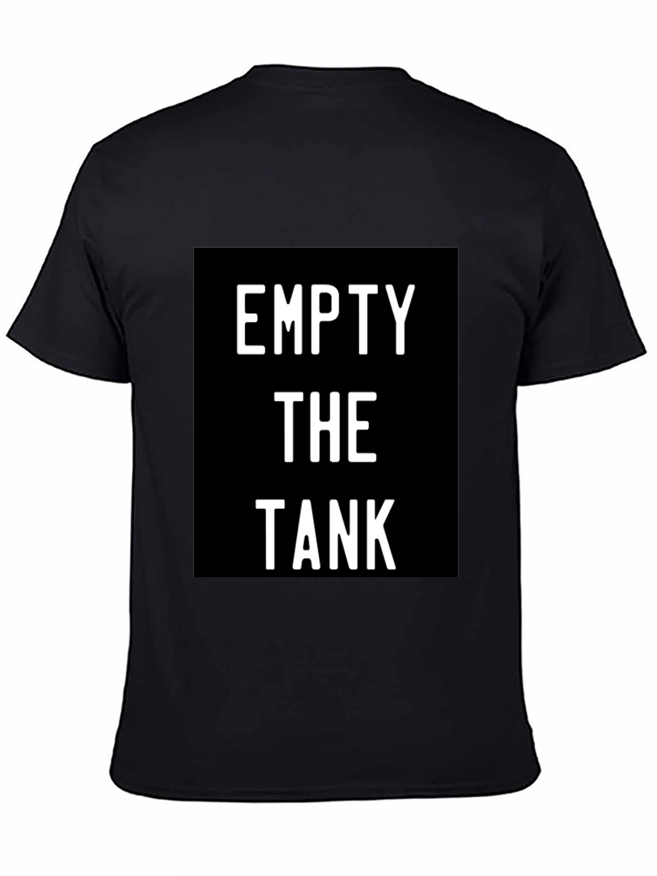 Black Empty The Tank Black Graphic Tee view 4
