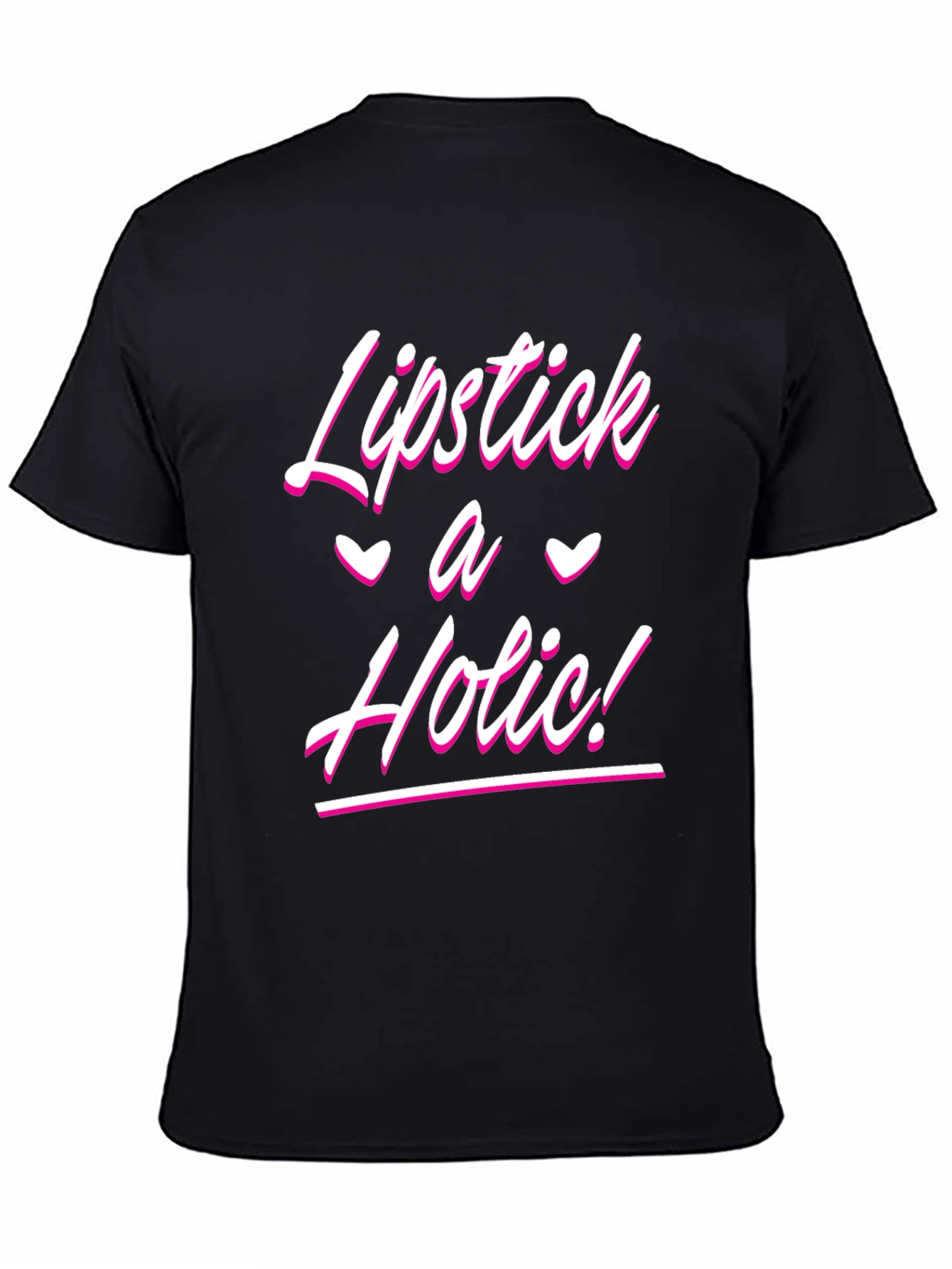 Black Lipstick A Holic! Black T-Shirt view 4