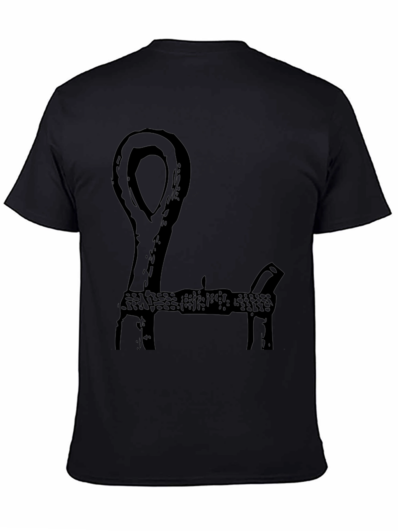 Black Unique Graphic Black T-Shirt view 4