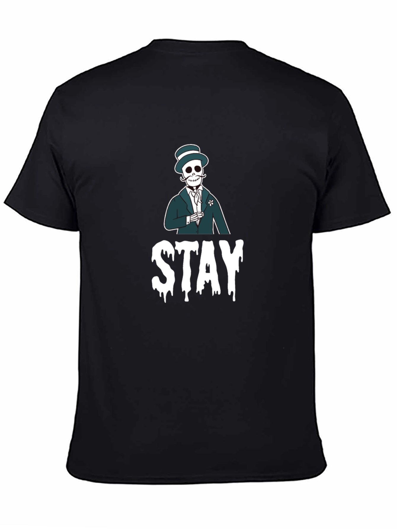 Black Stay Skeleton Black T-Shirt view 4