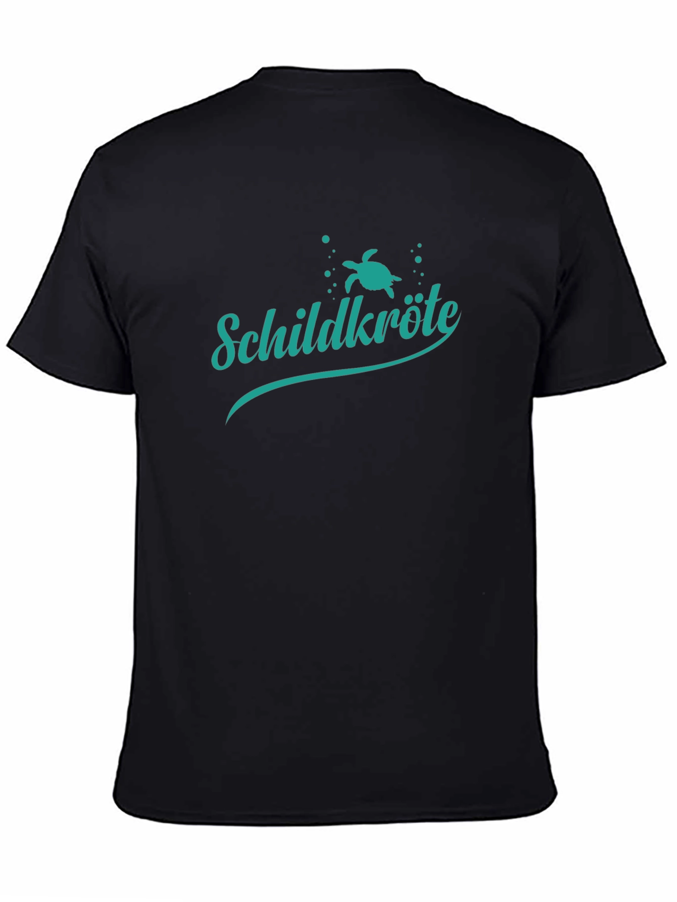 Black Turtle Schildkrote Graphic T-Shirt - Black view 4