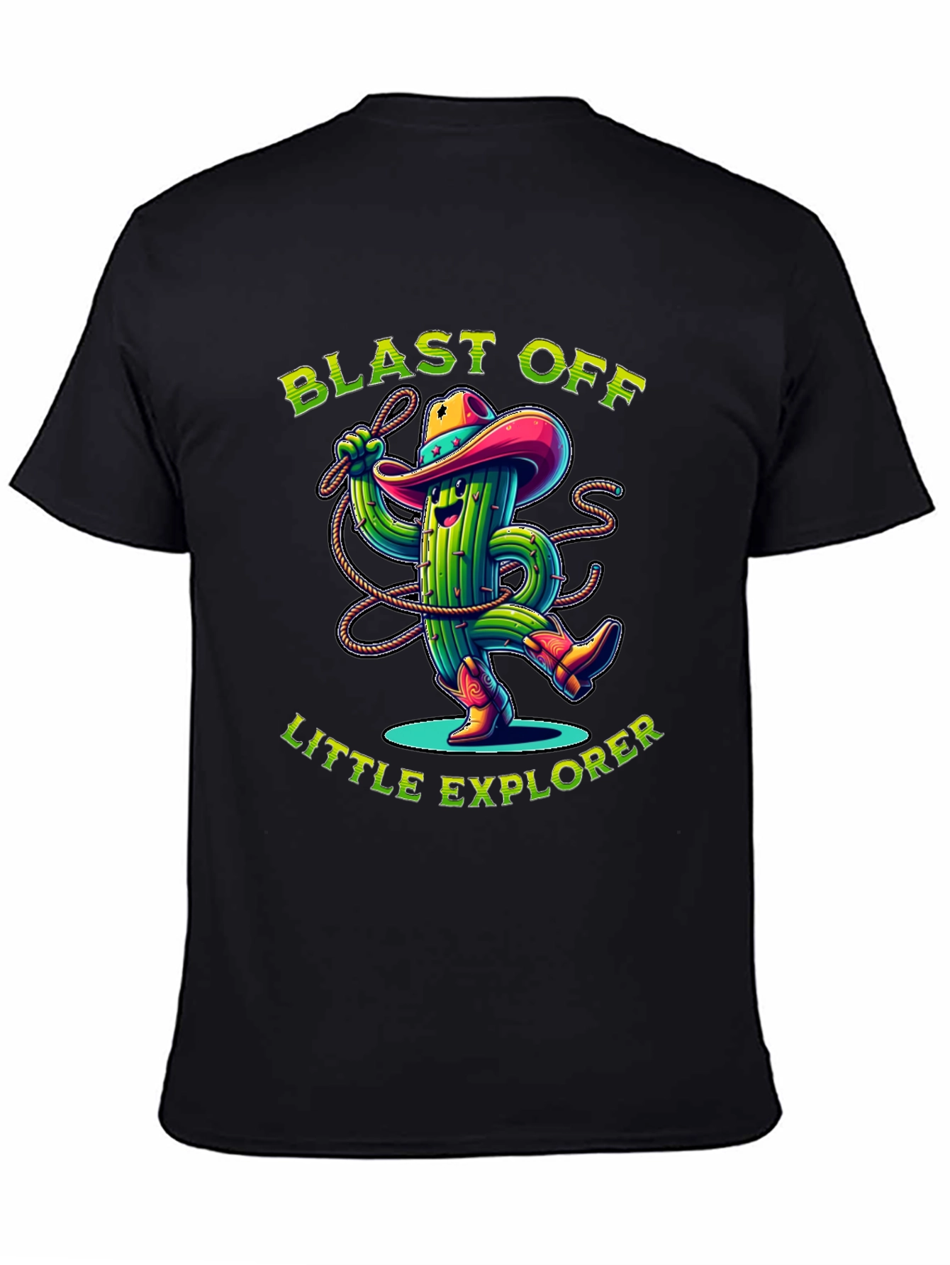 Black Blast Off Little Explorer T-Shirt view 4