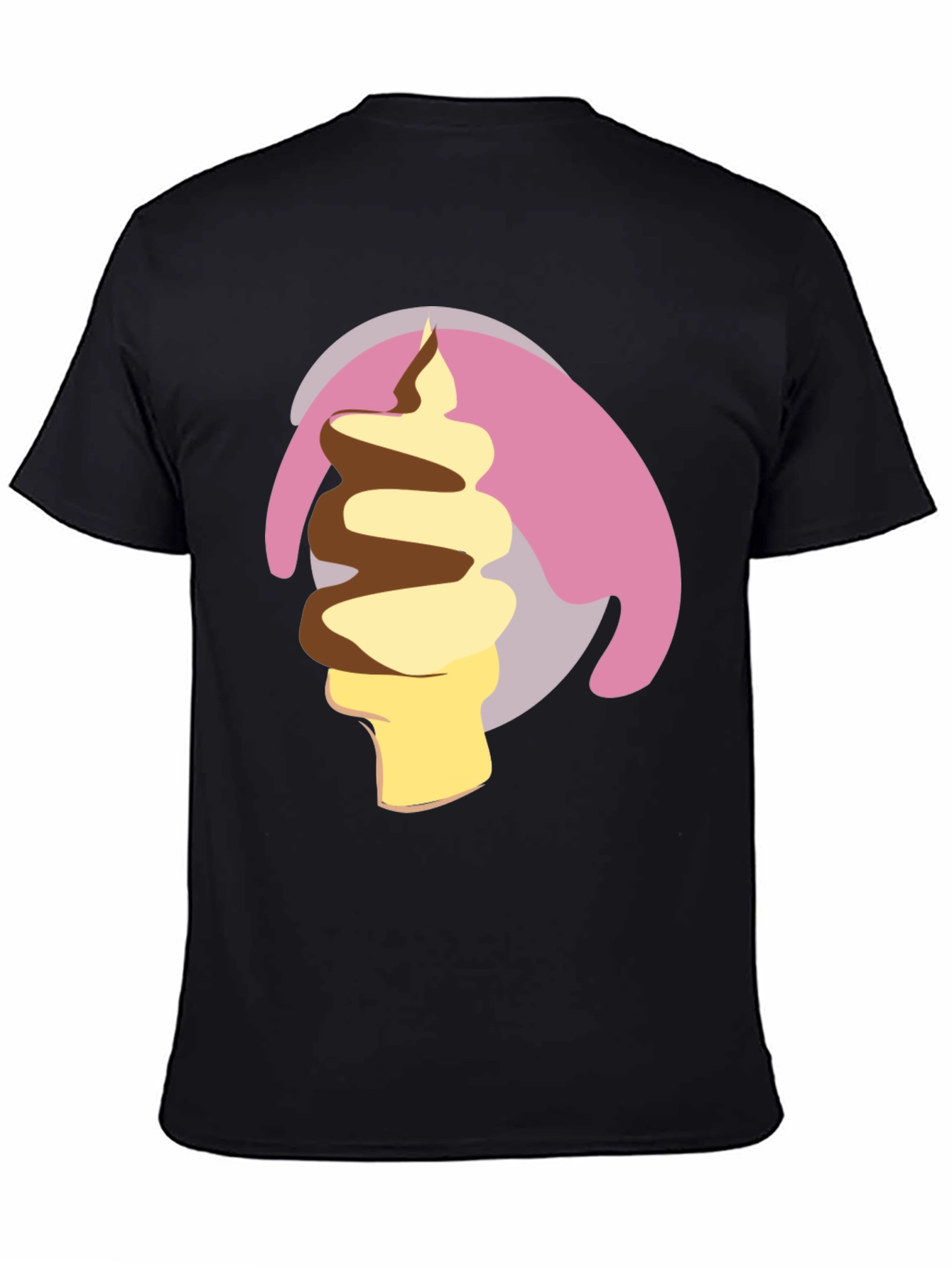 Black Ice Cream Swirl Graphic Tee view 4
