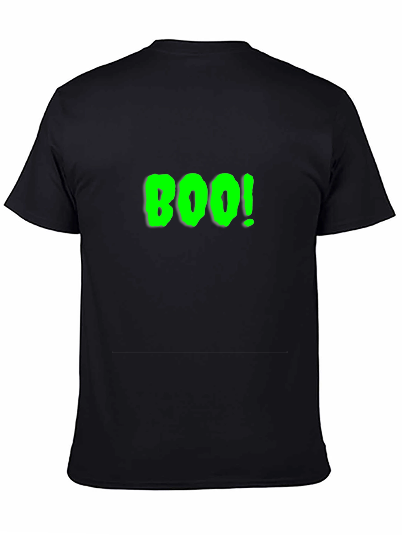 Black Boo! Black Cotton Graphic Tee view 4
