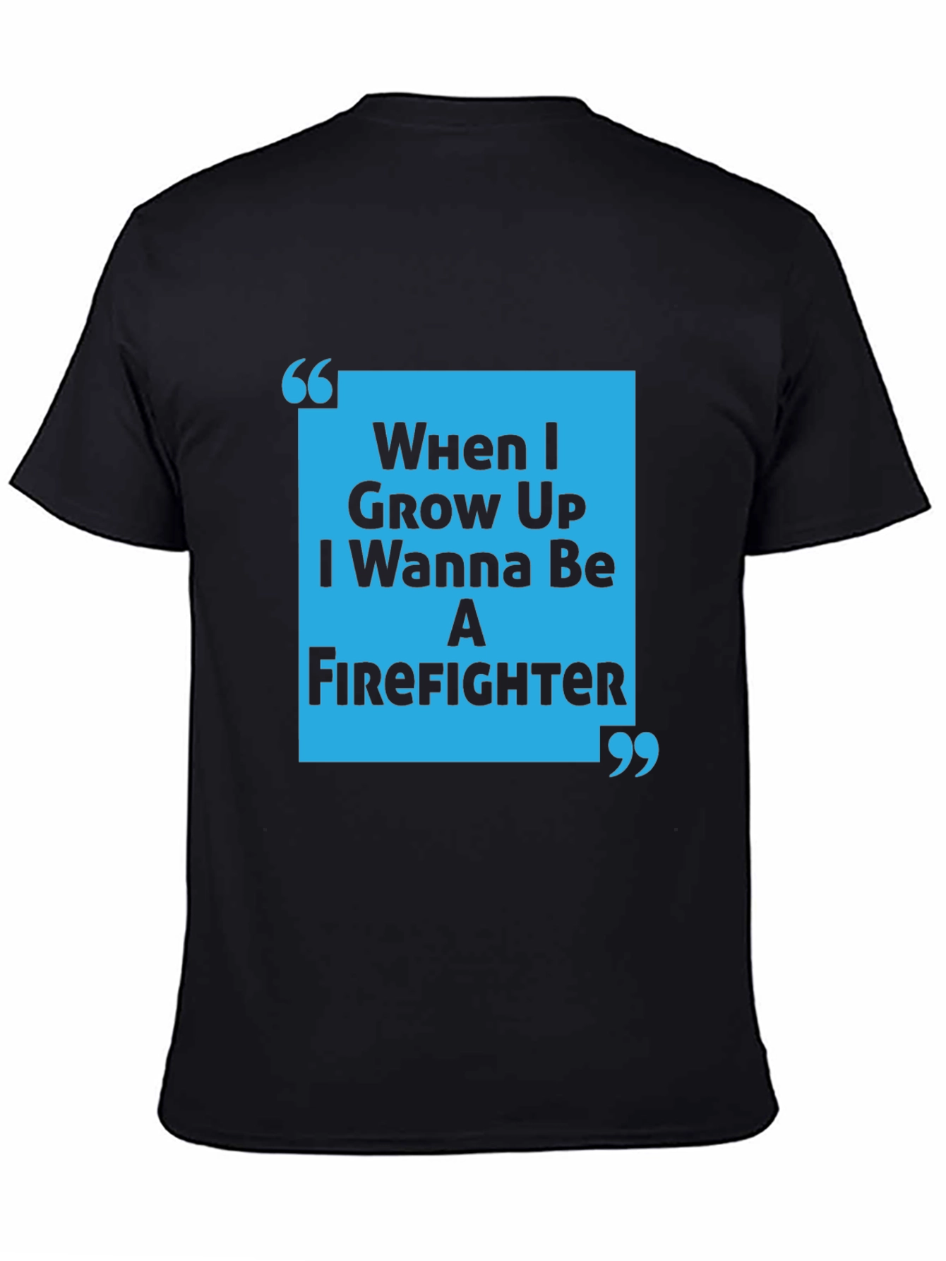 Black Firefighter Aspirations T-Shirt - "When I Grow Up" view 4